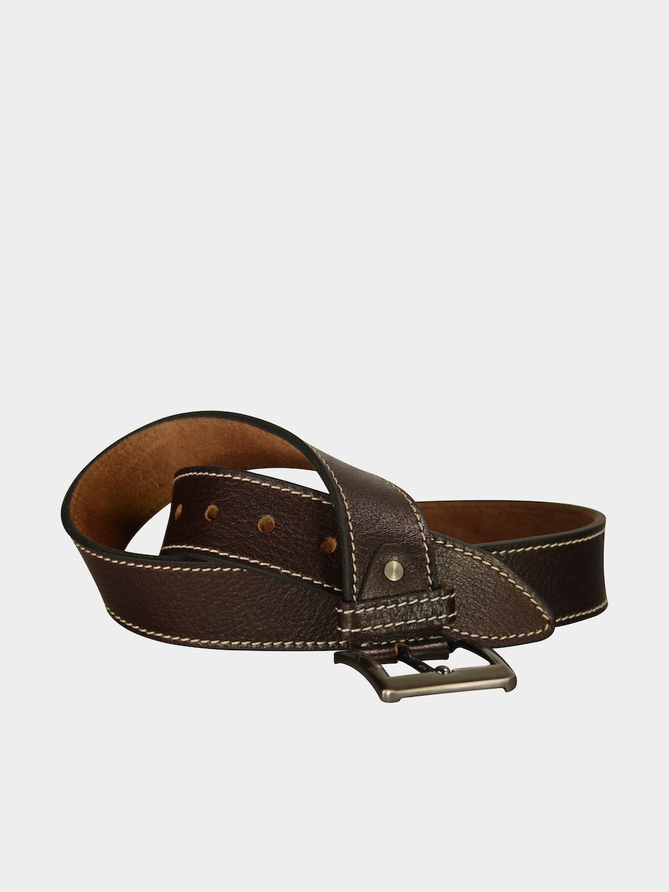 Barjeel Uno Men Slim Belts in Brown Leather