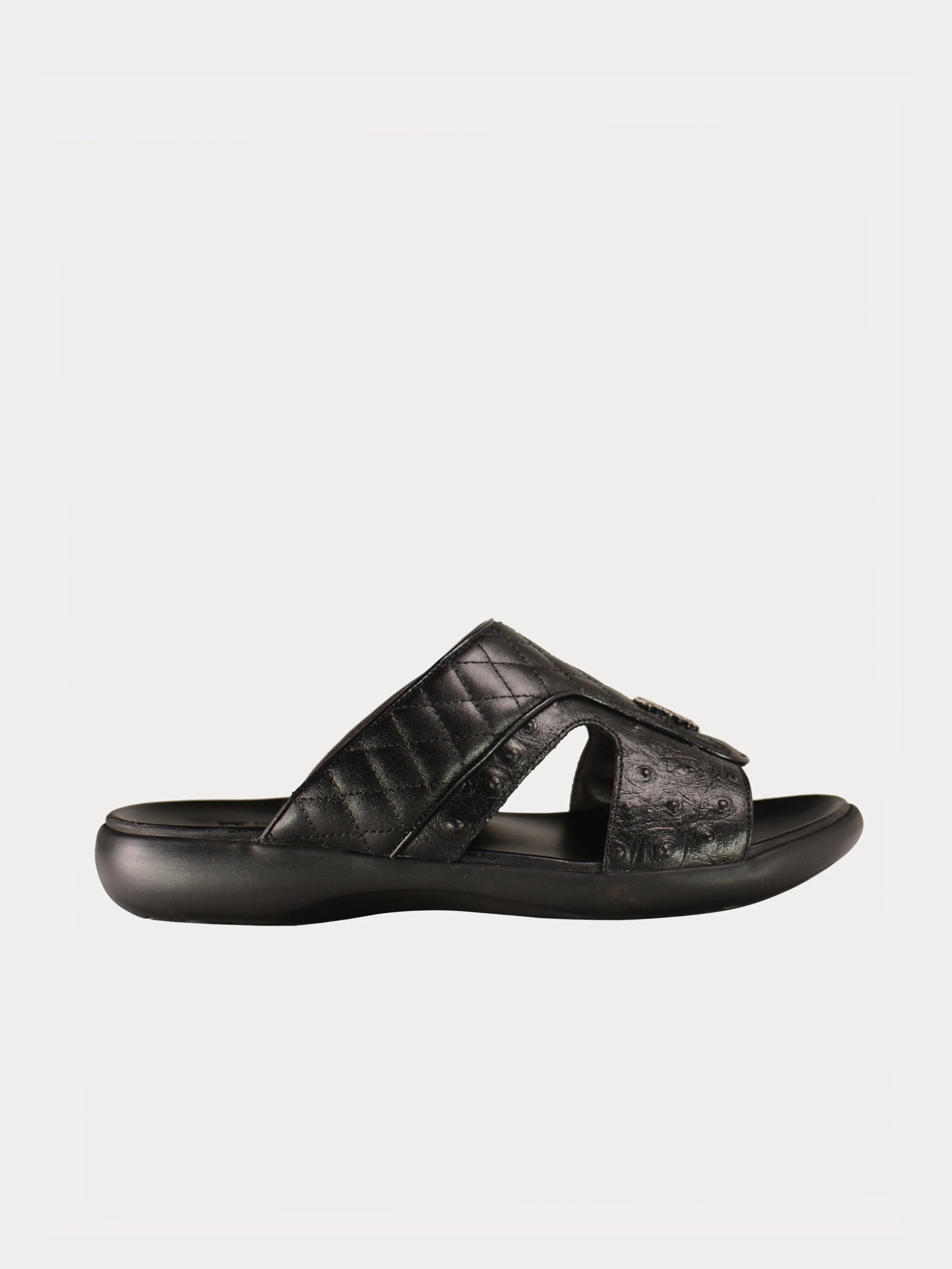 Barjeel Uno 0230210 Multi Pattern Arabic Sandals #color_Black