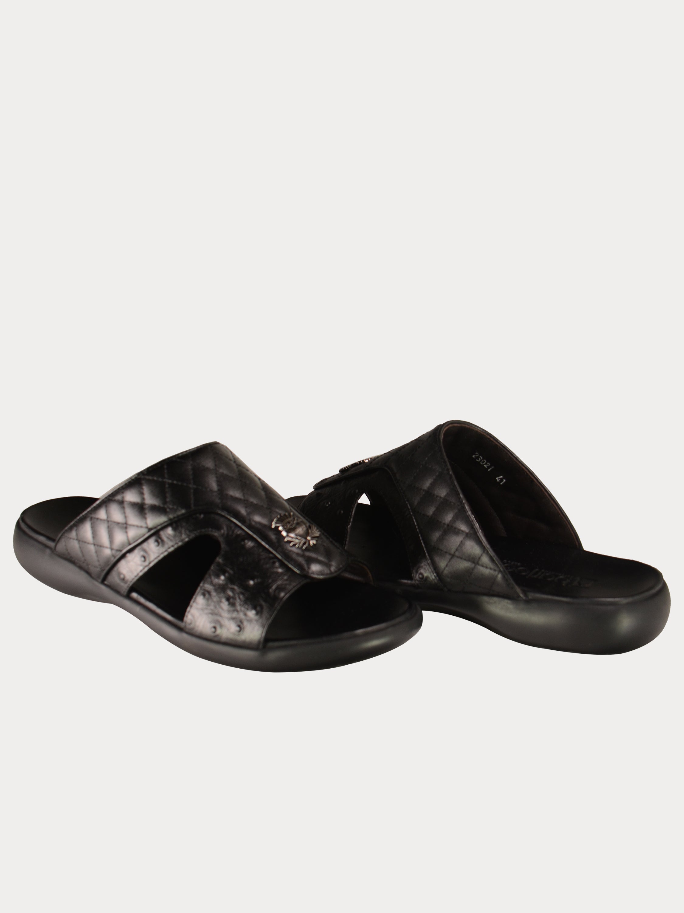 Barjeel Uno 0230210 Multi Pattern Arabic Sandals #color_Black