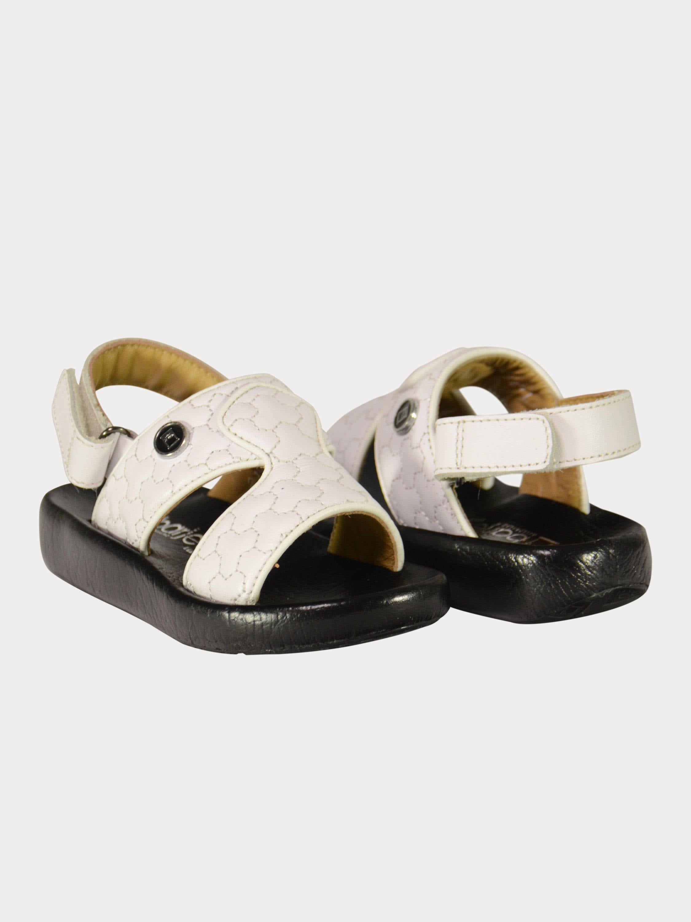 Barjeel Uno 2192010 Quilted Strap Arabic Leather Sandals #color_White
