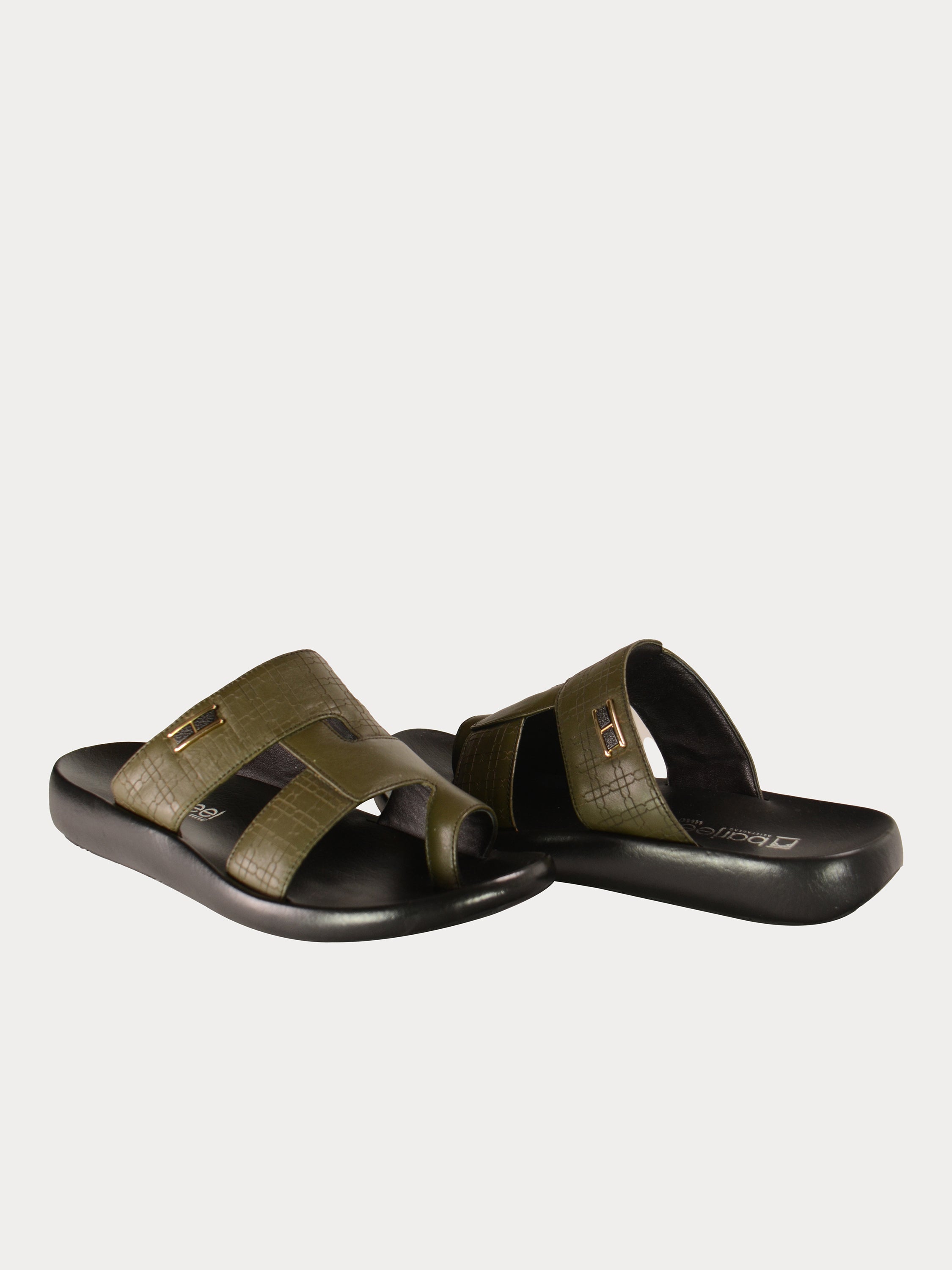 Barjeel Uno 0192610 Square Key Arabic Sandals #color_Green
