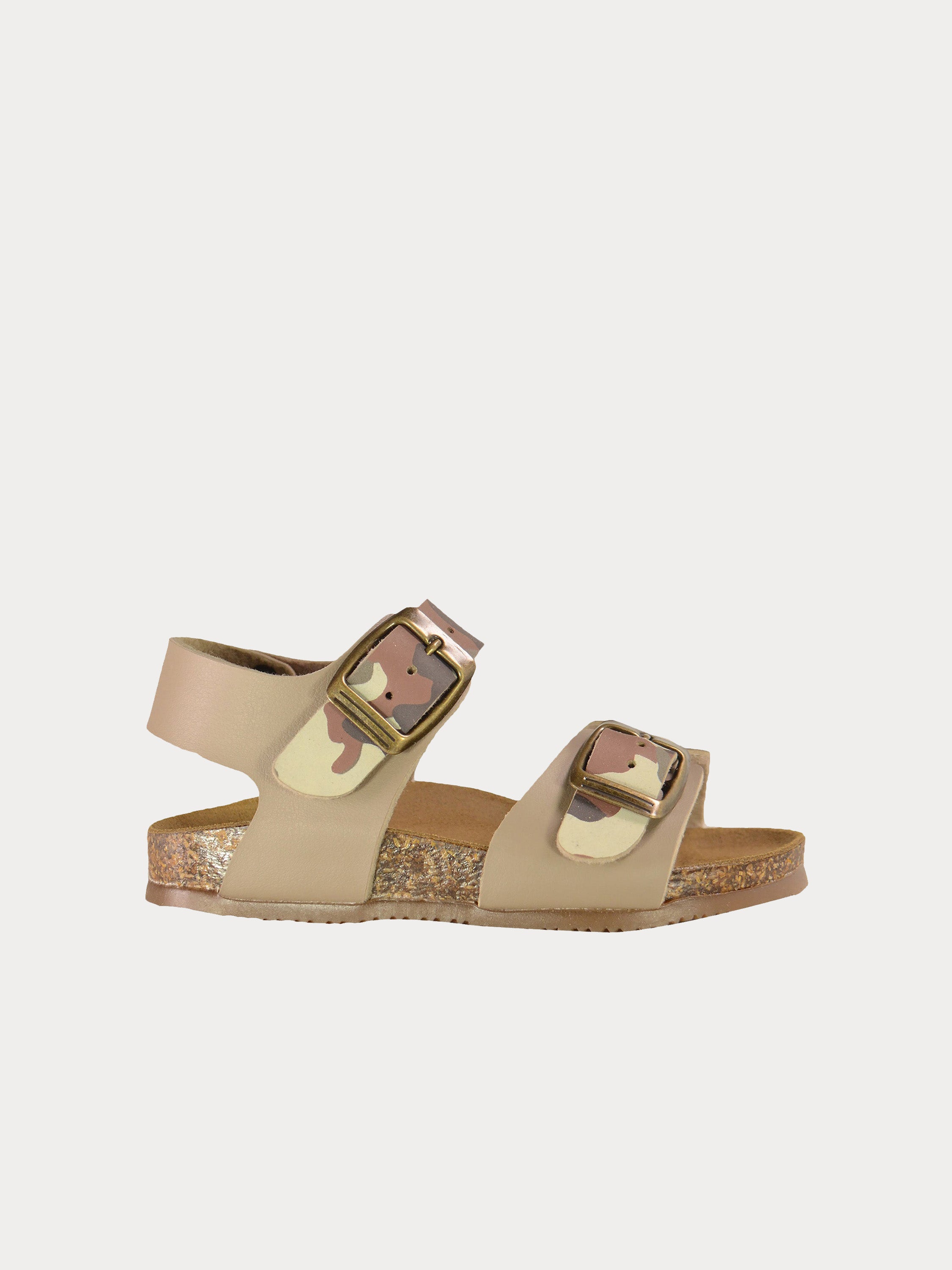 Biochic Boys Back Strap Sandals in Green Leather #color_Green
