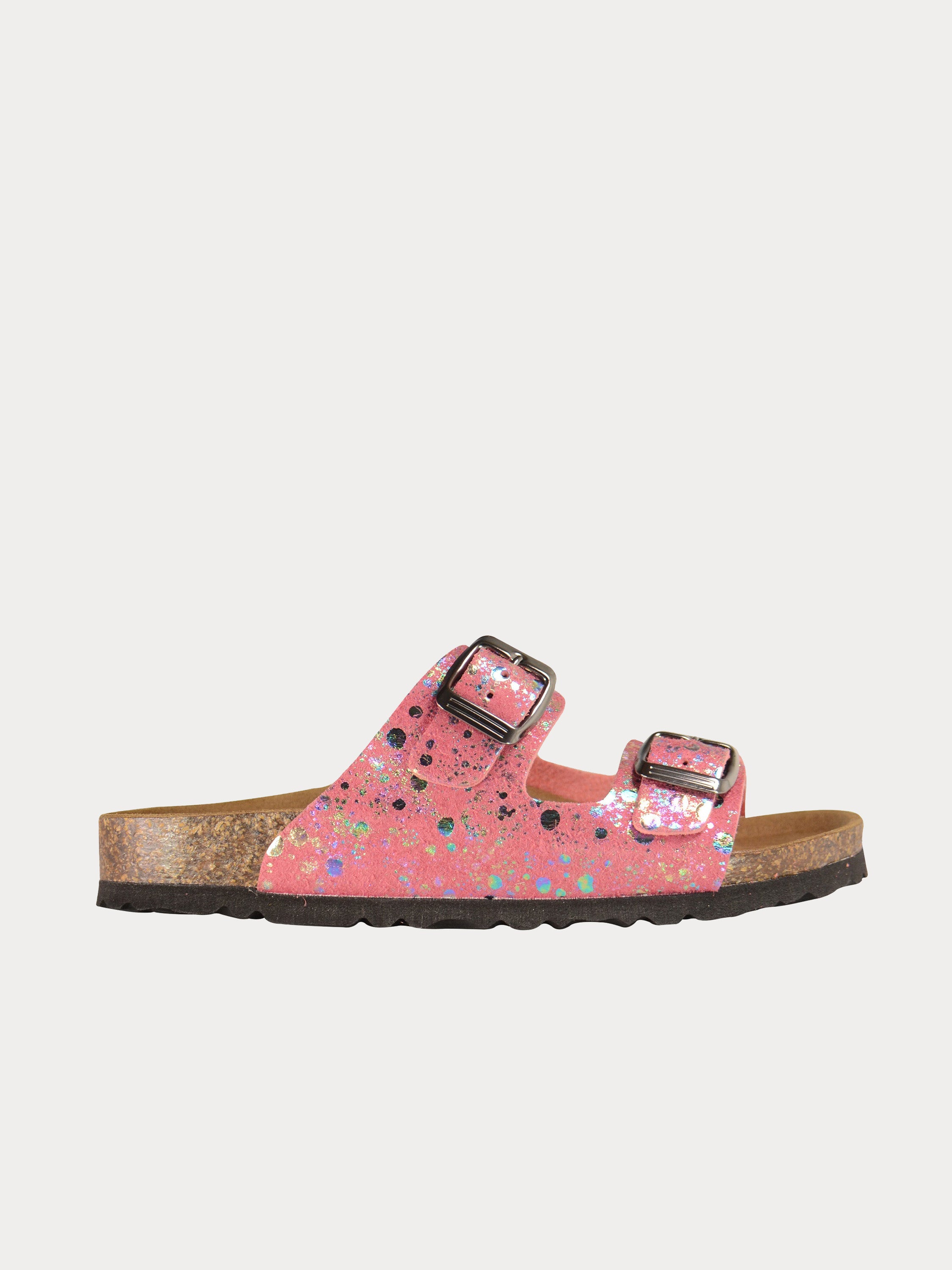 Biochic Girls Dual Strap Flat Sandals #color_Pink