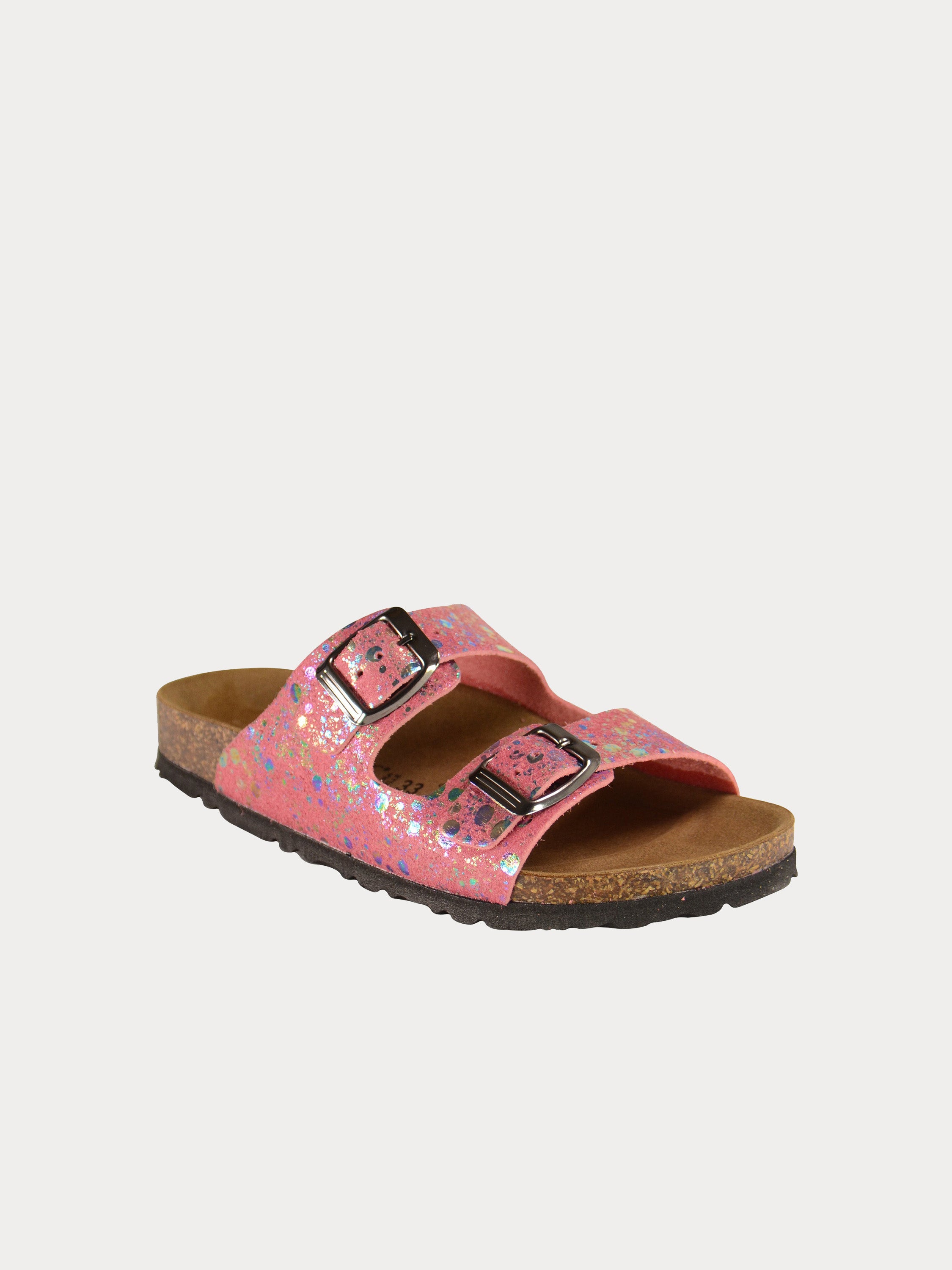 Biochic Girls Dual Strap Flat Sandals #color_Pink