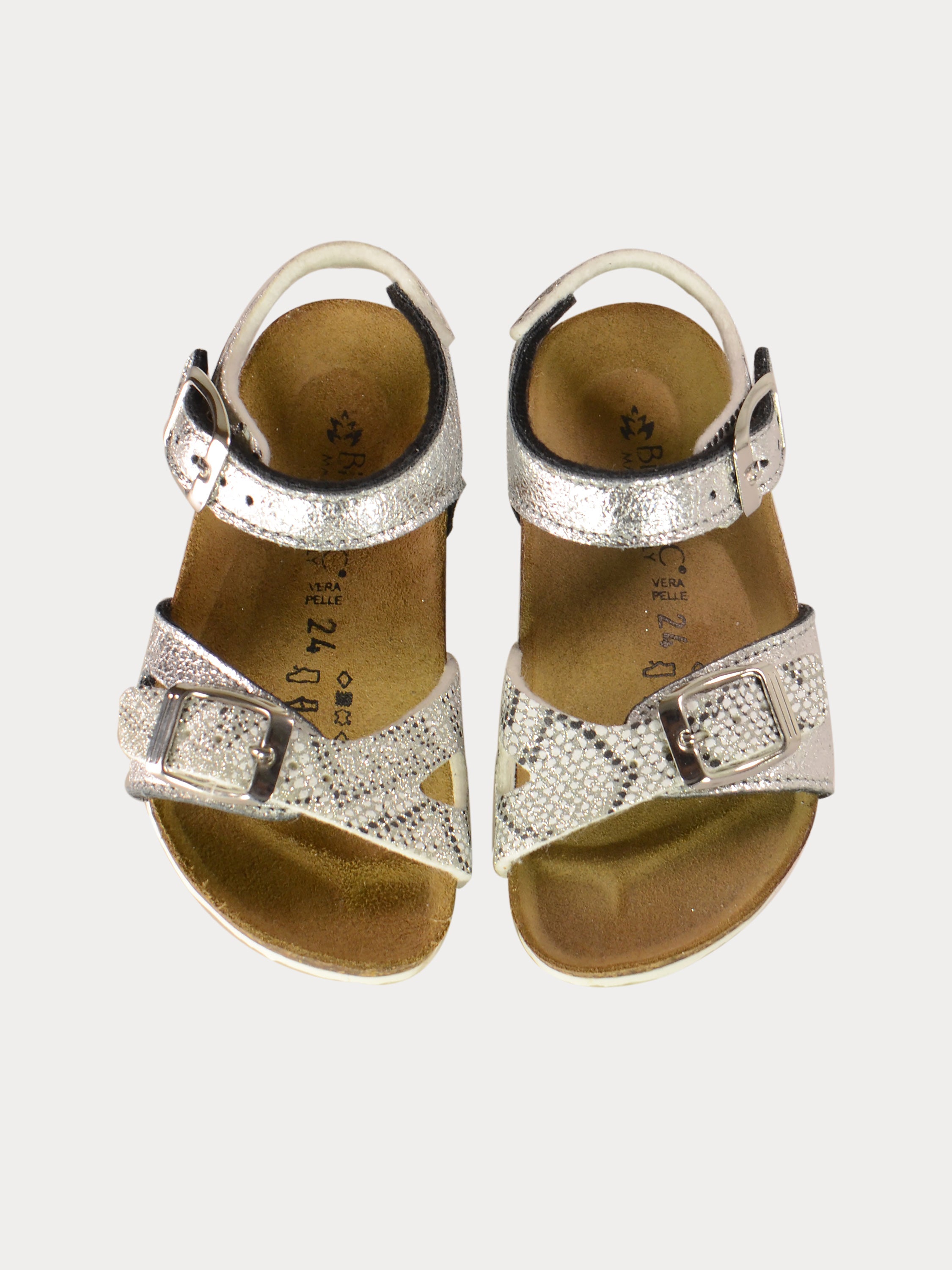 Biochic Girls Honeycomb Back Strap Sandals #color_Gray