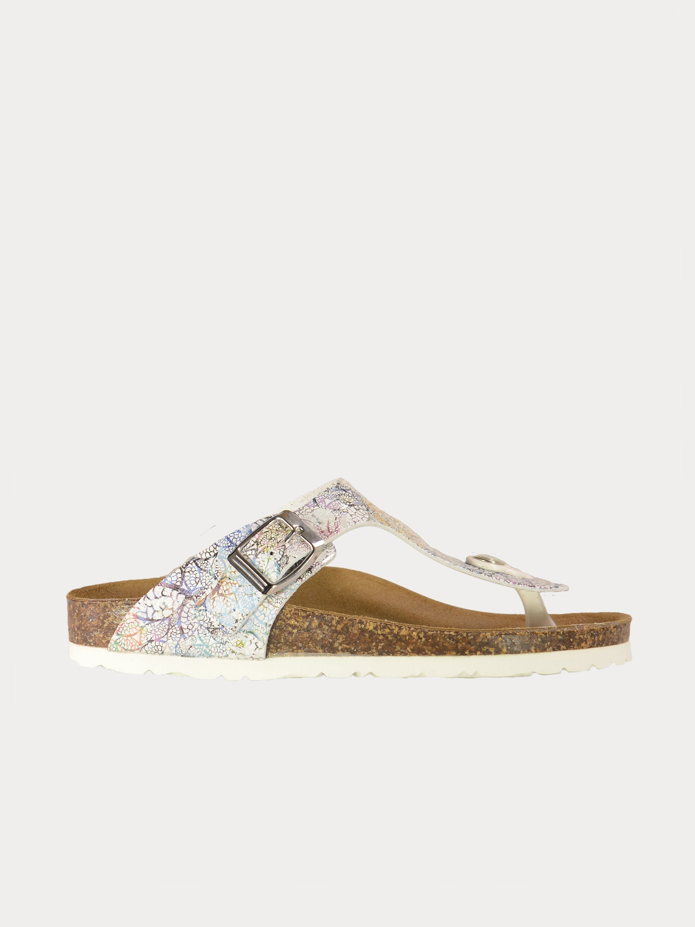 Biochic Girls Paisley Toe Flat Sandals #color_White