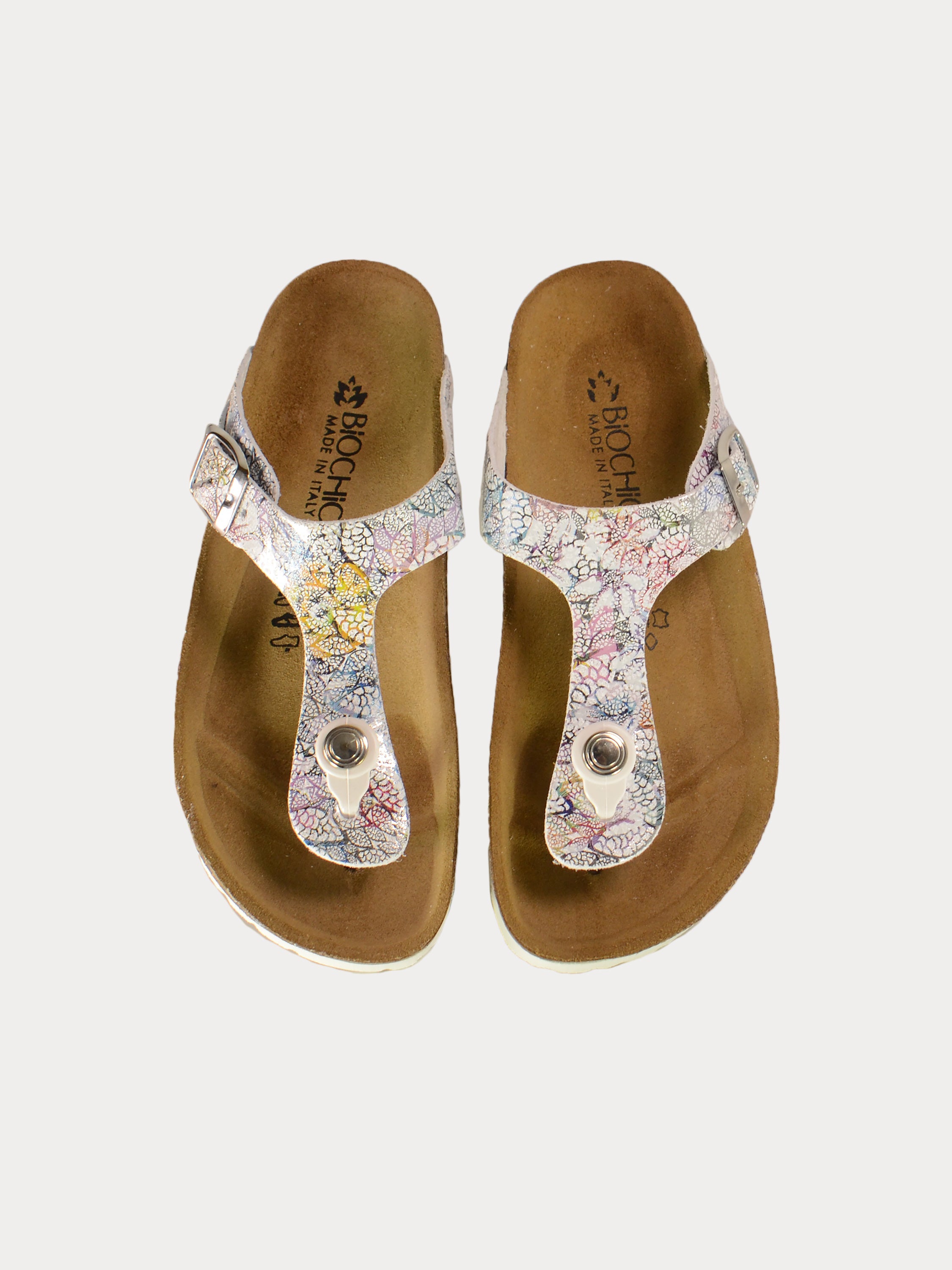Biochic Girls Paisley Toe Flat Sandals #color_White