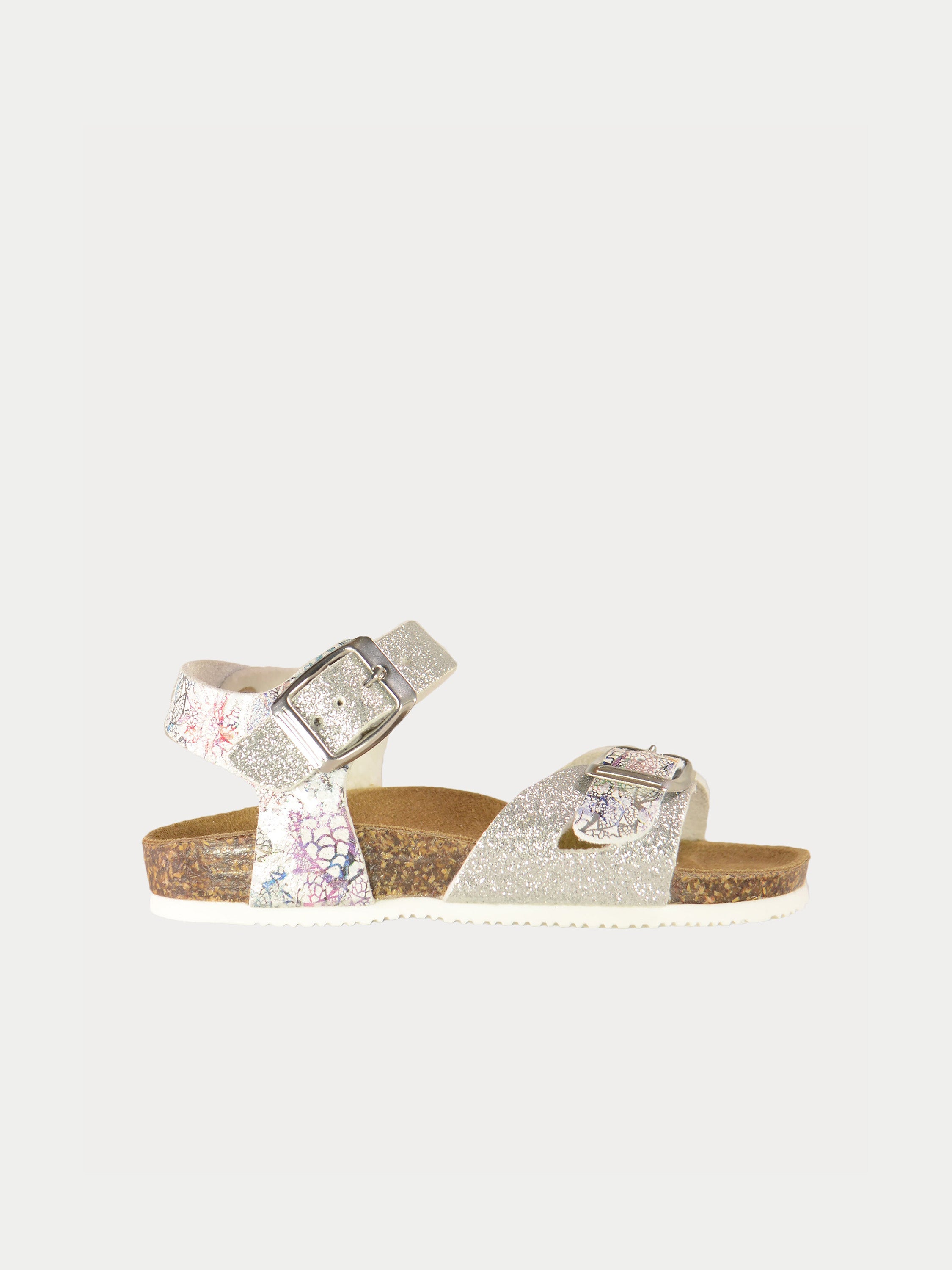 Biochic Girls Back Strap Sandals in Gray Leather #color_Gray