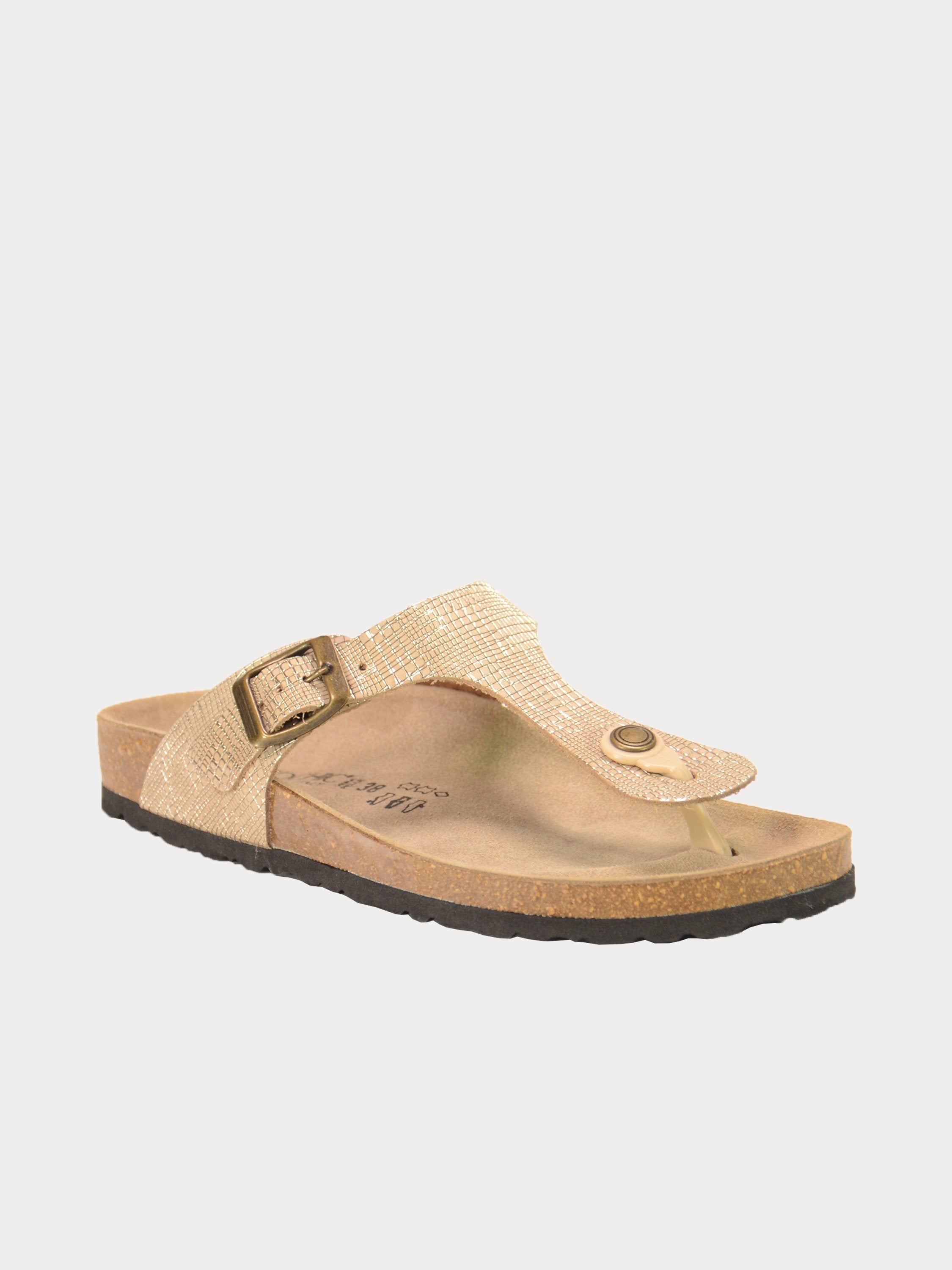 Biochic Women Flat Suede Sandals #color_Brown