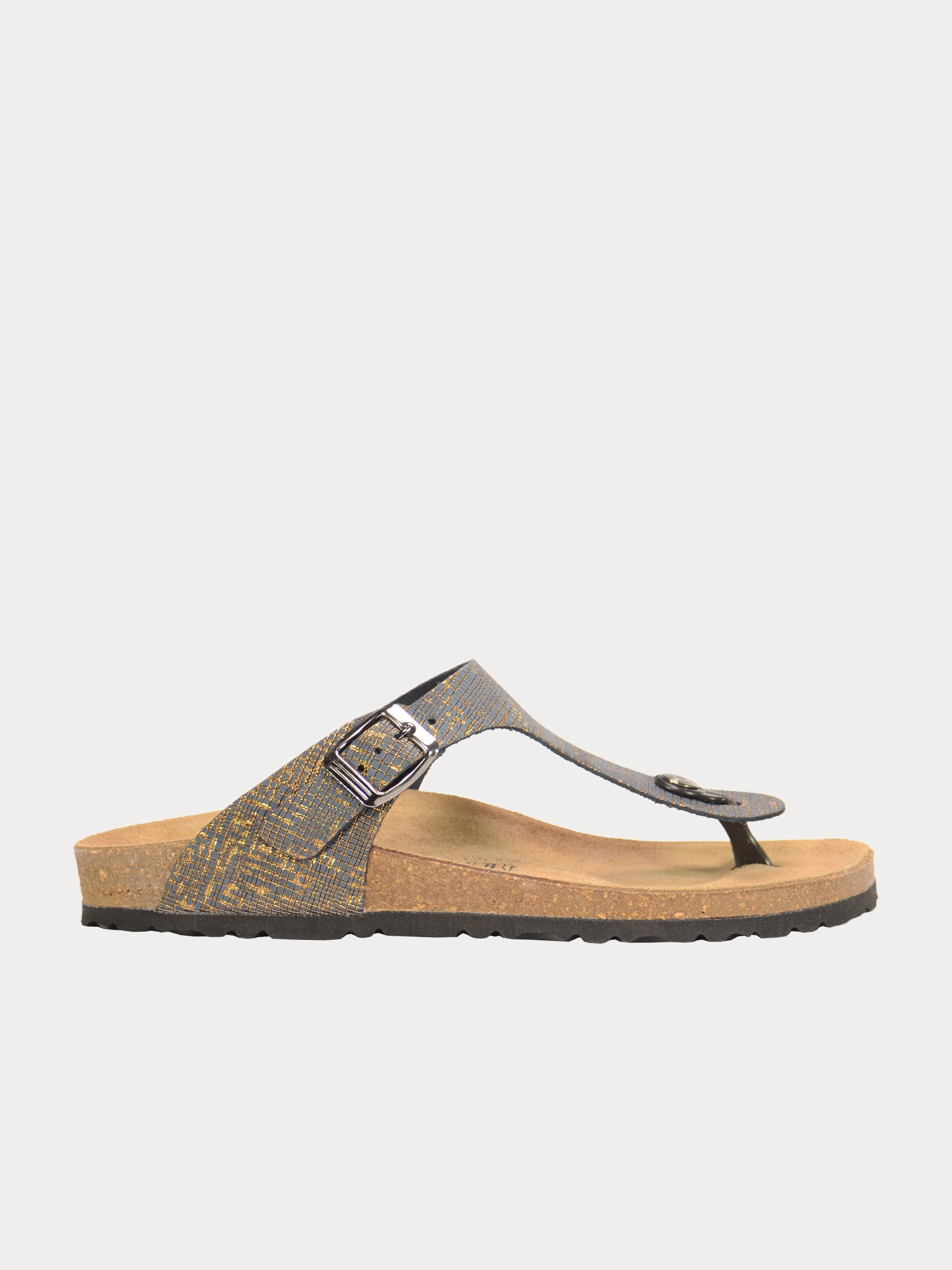 Biochic Women Flat Suede Sandals #color_Blue