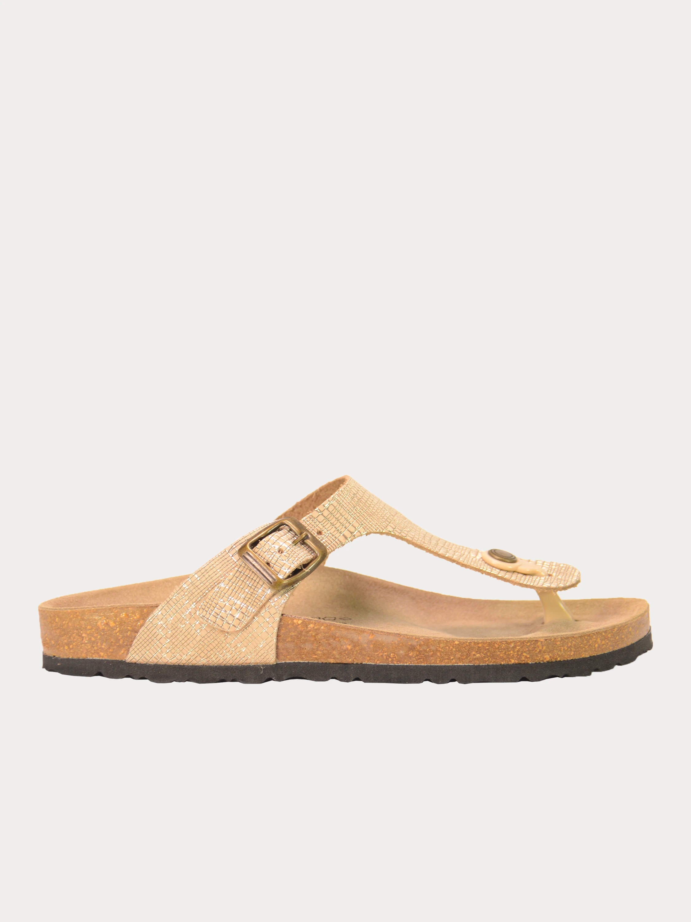 Biochic Women Flat Suede Sandals #color_Brown