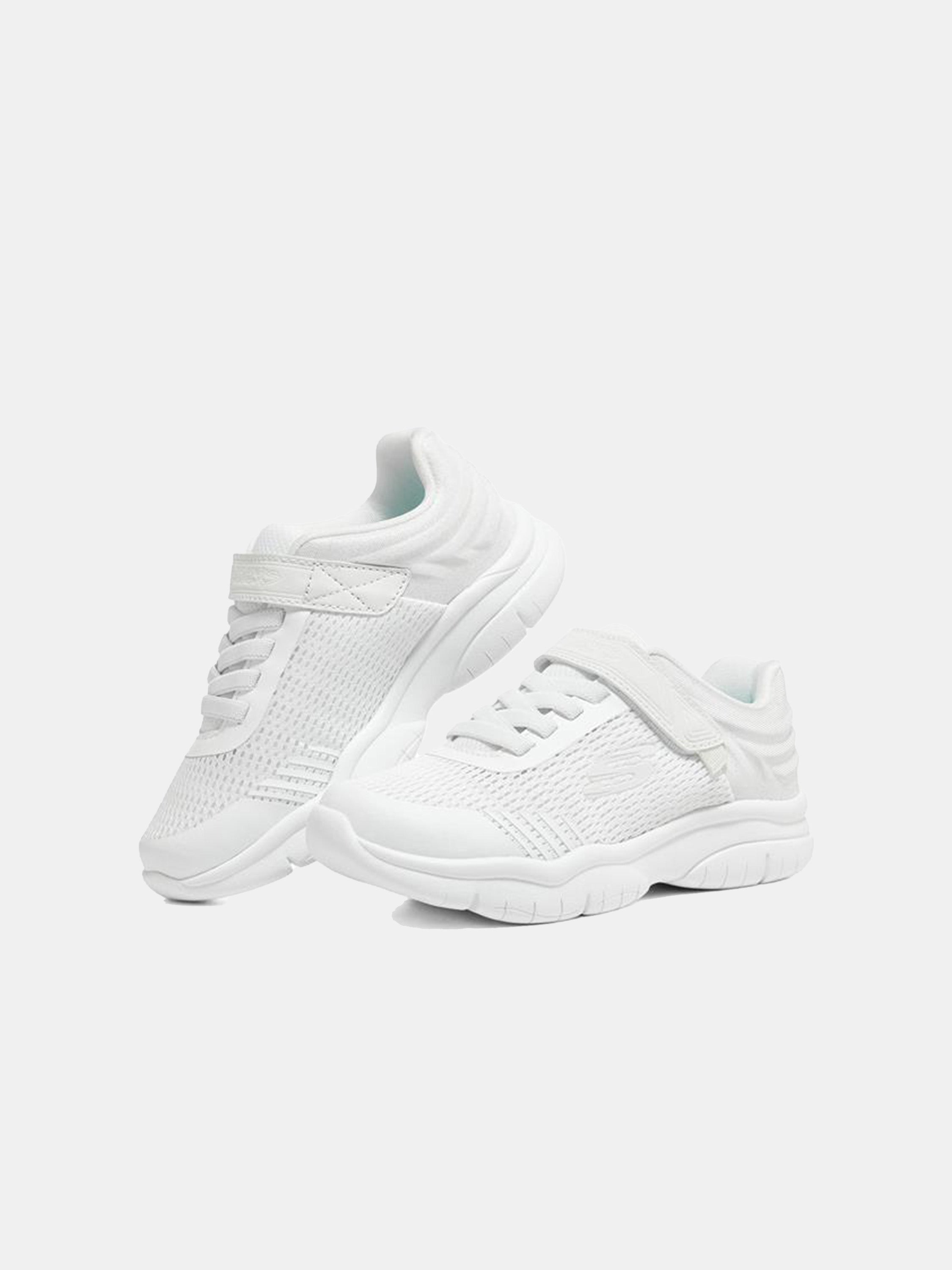Skechers Girls Flex Blast - Breezy Hype School Shoes #color_White