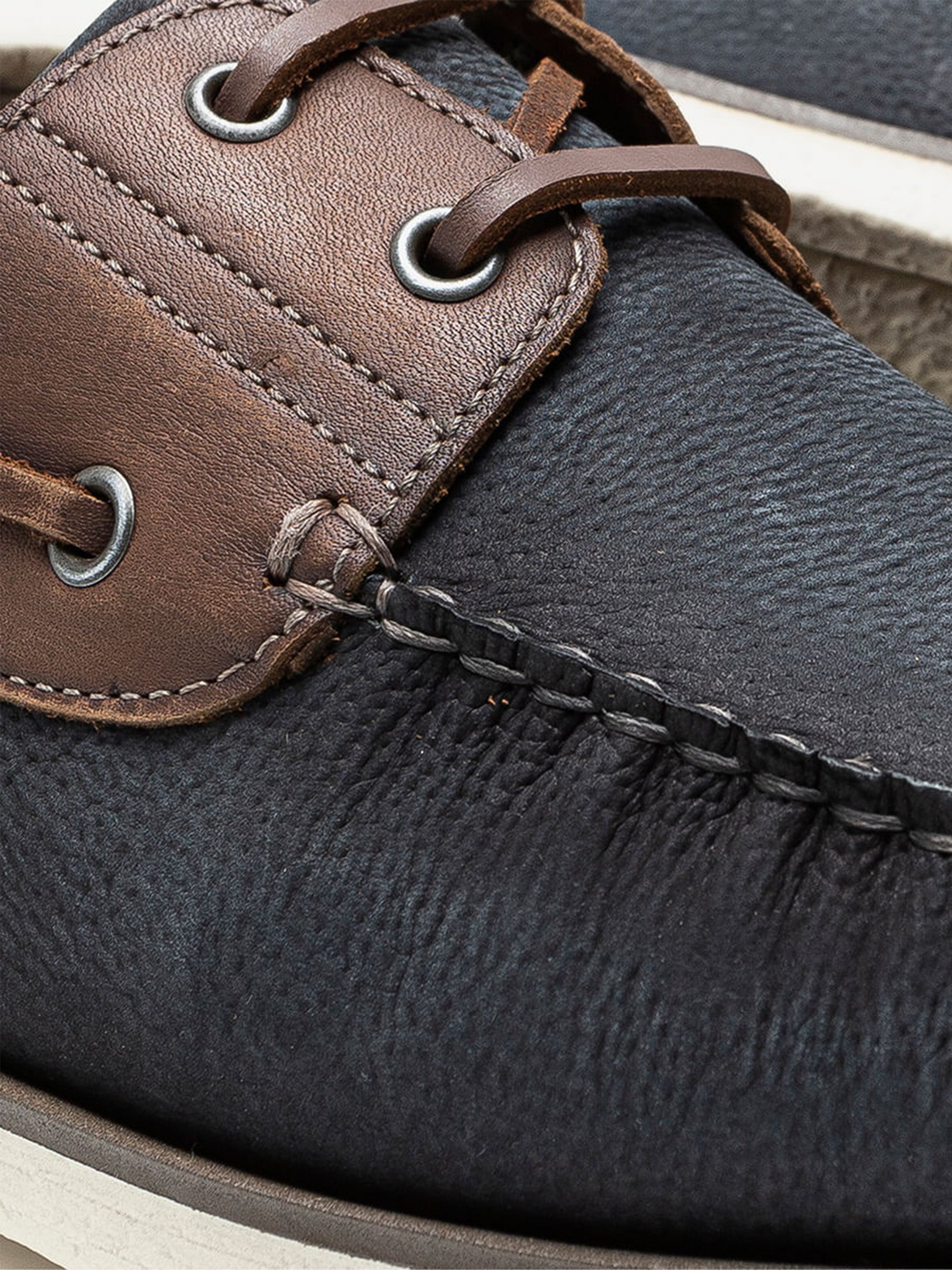 Democrata Men's Denim Deck Moccasin #color_Navy