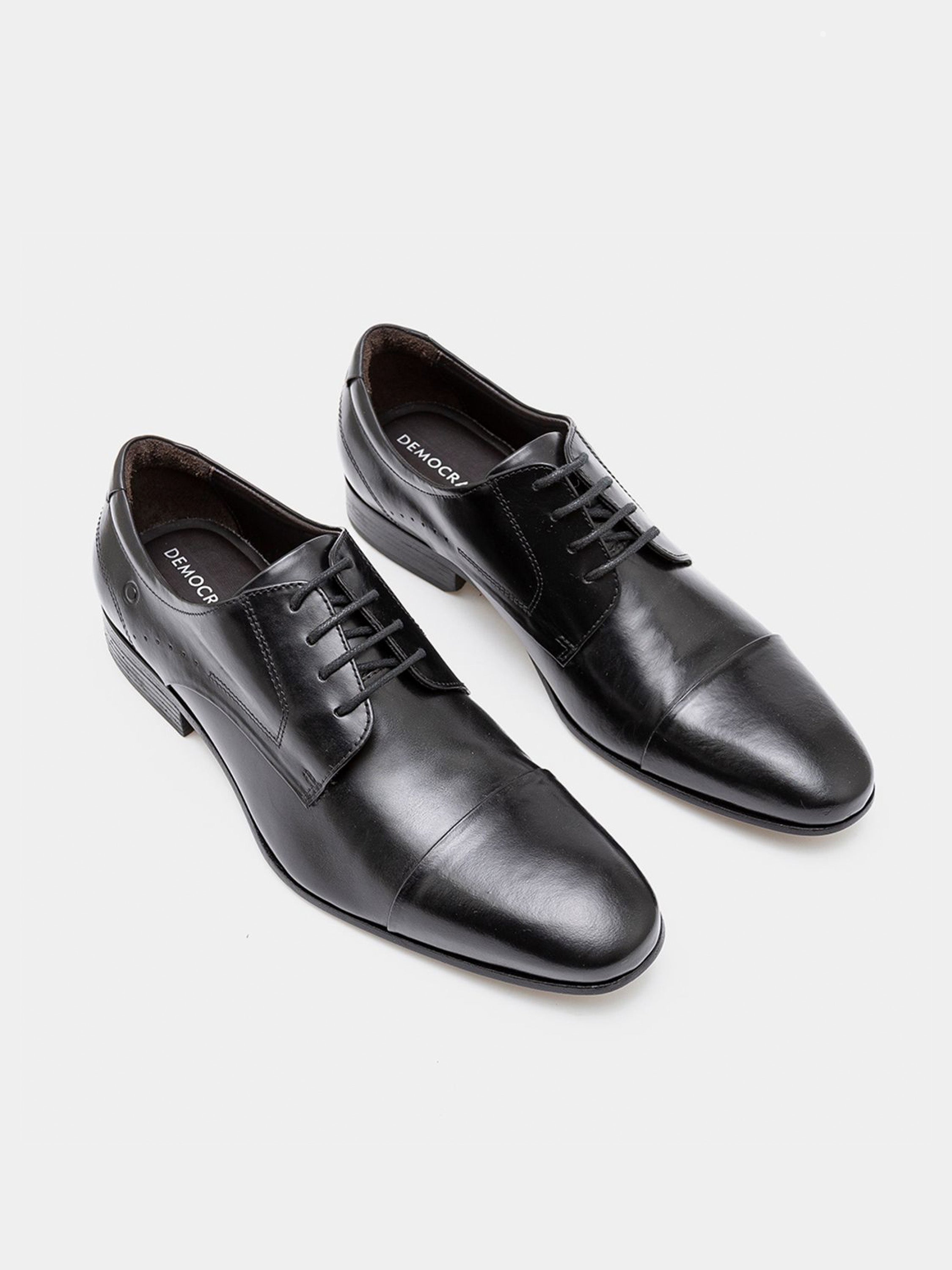 Democrata Men's Metropolitan Caster Leather Sole Shoes #color_Black