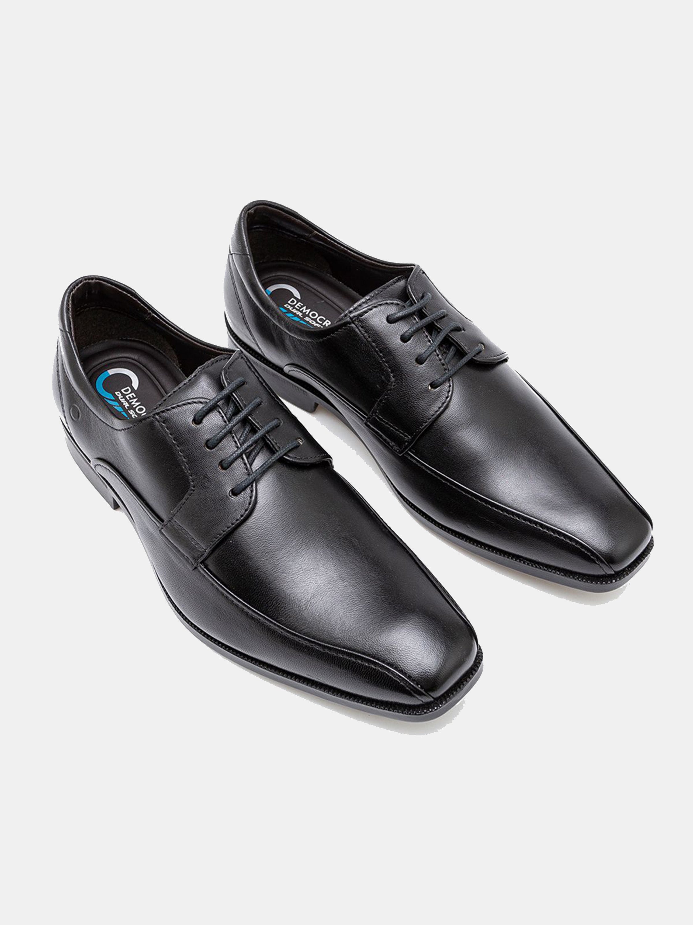 Democrata Men's Smart Comfort Dual Soft Dress Shoes #color_Black