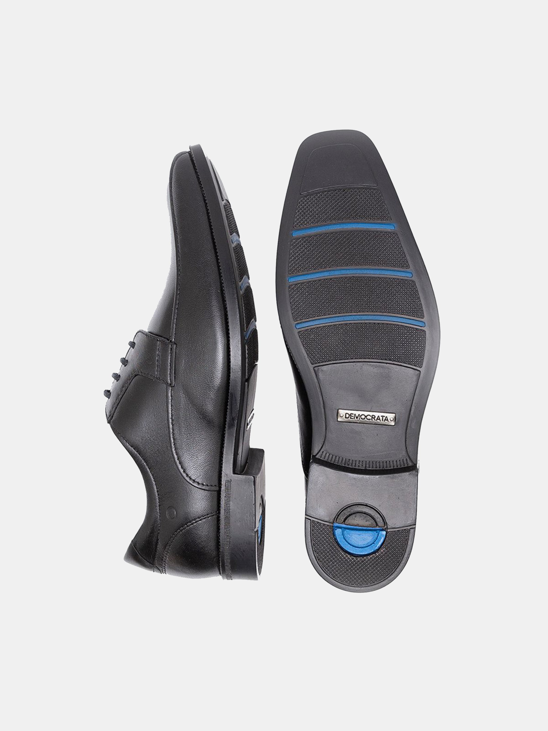 Democrata Men's Smart Comfort Dual Soft Dress Shoes #color_Black