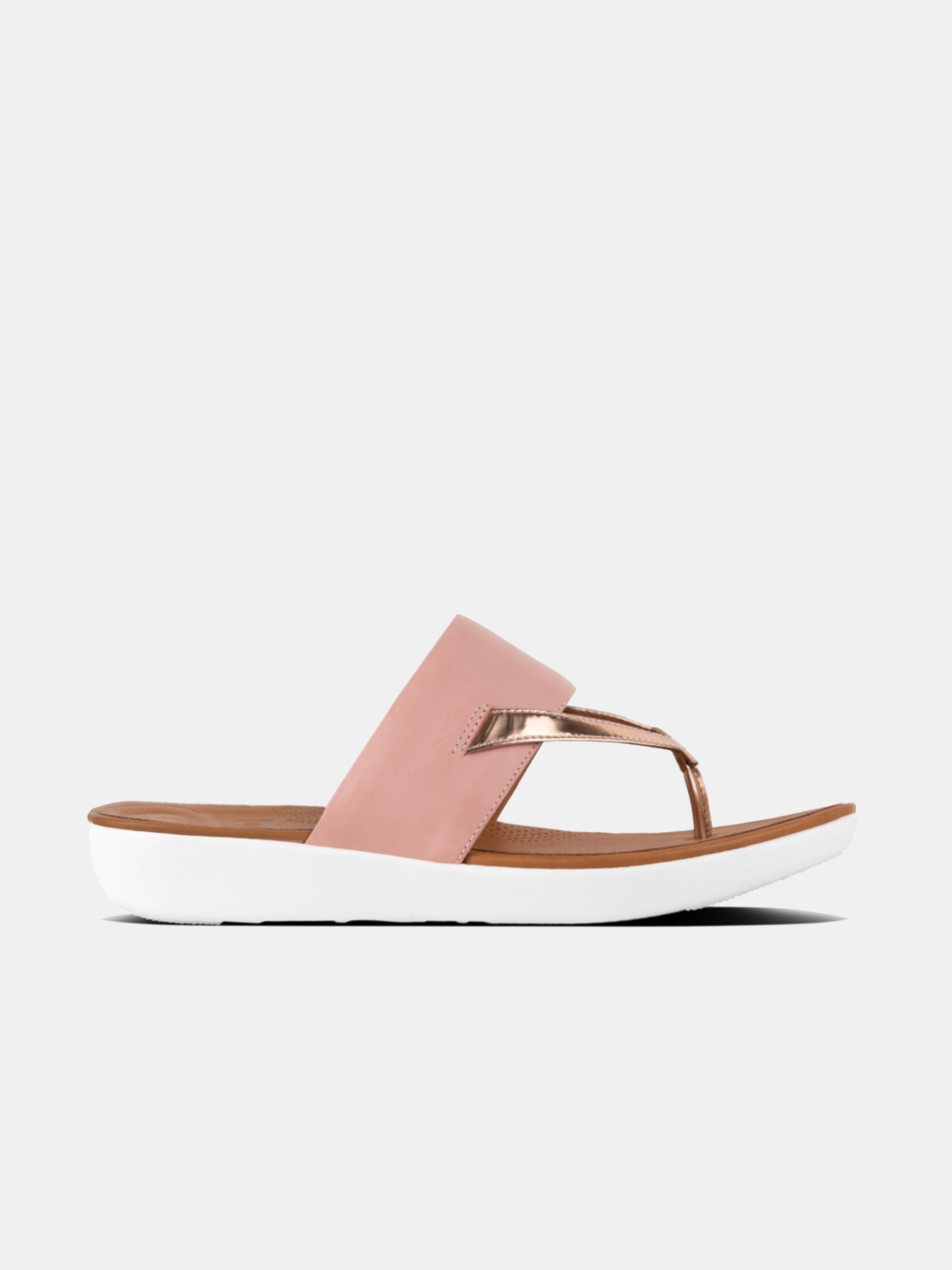 Fitflop Women's Delta Toe Post Leather Sandals #color_Pink