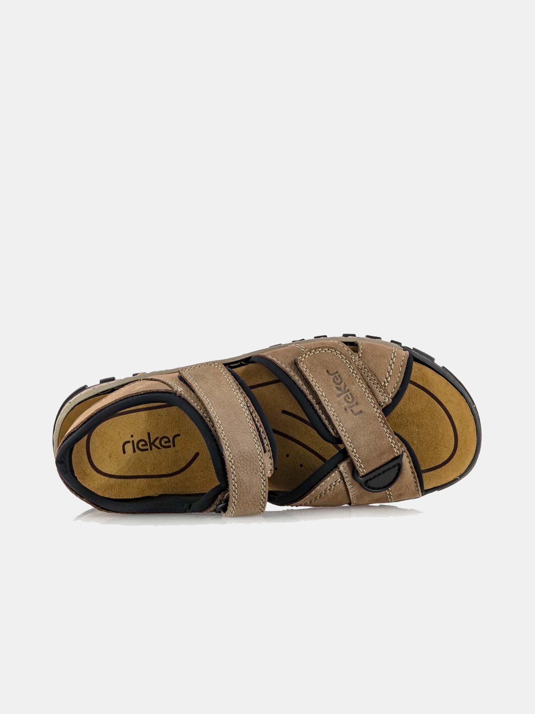 Rieker 25051 Men's Hook And Loop Sandals #color_Beige