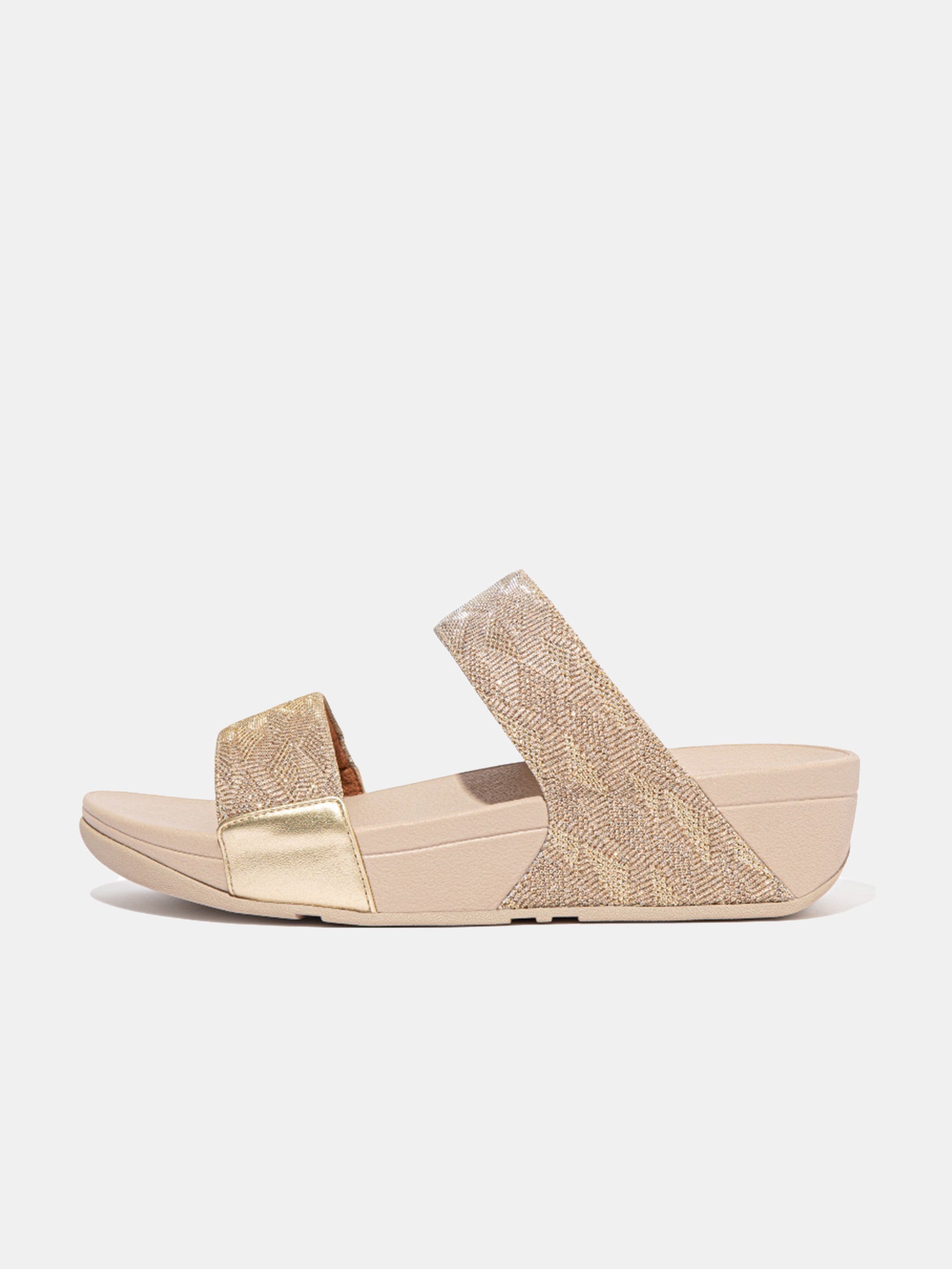Fitflop Lulu Women's Glitz Slides #color_Gold