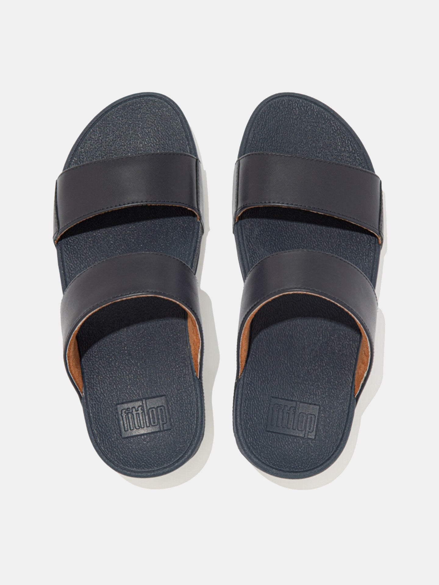 Fitflop Women's Lulu Leather Slides #color_Navy