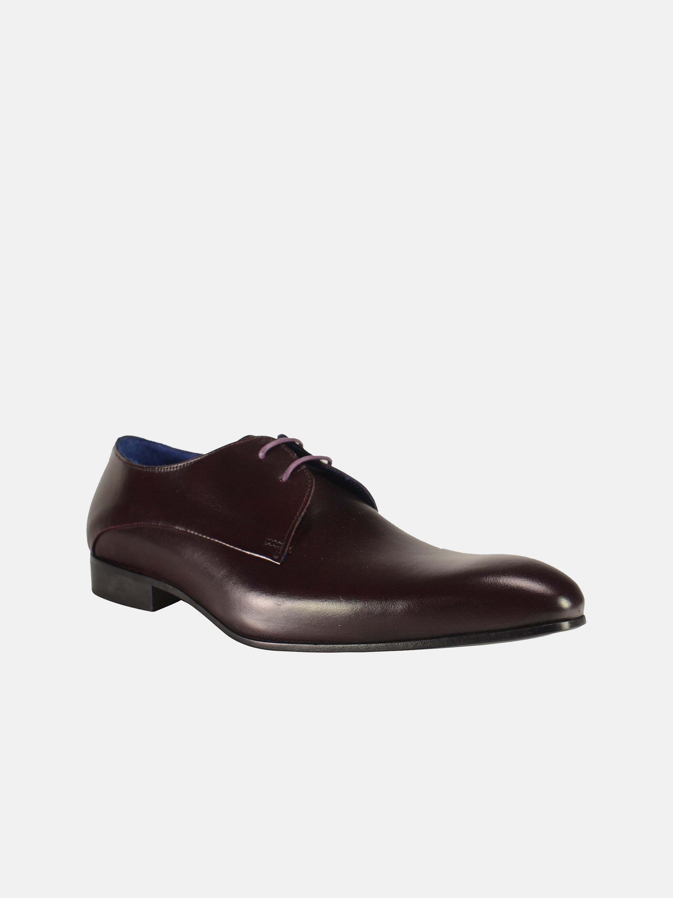 Franzini Men Formal Lace Up Leather Shoes #color_Maroon