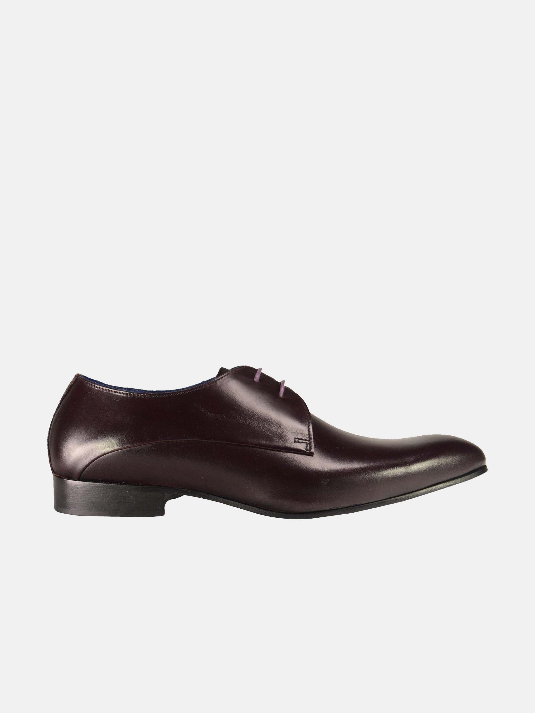 Franzini Men Formal Lace Up Leather Shoes #color_Maroon