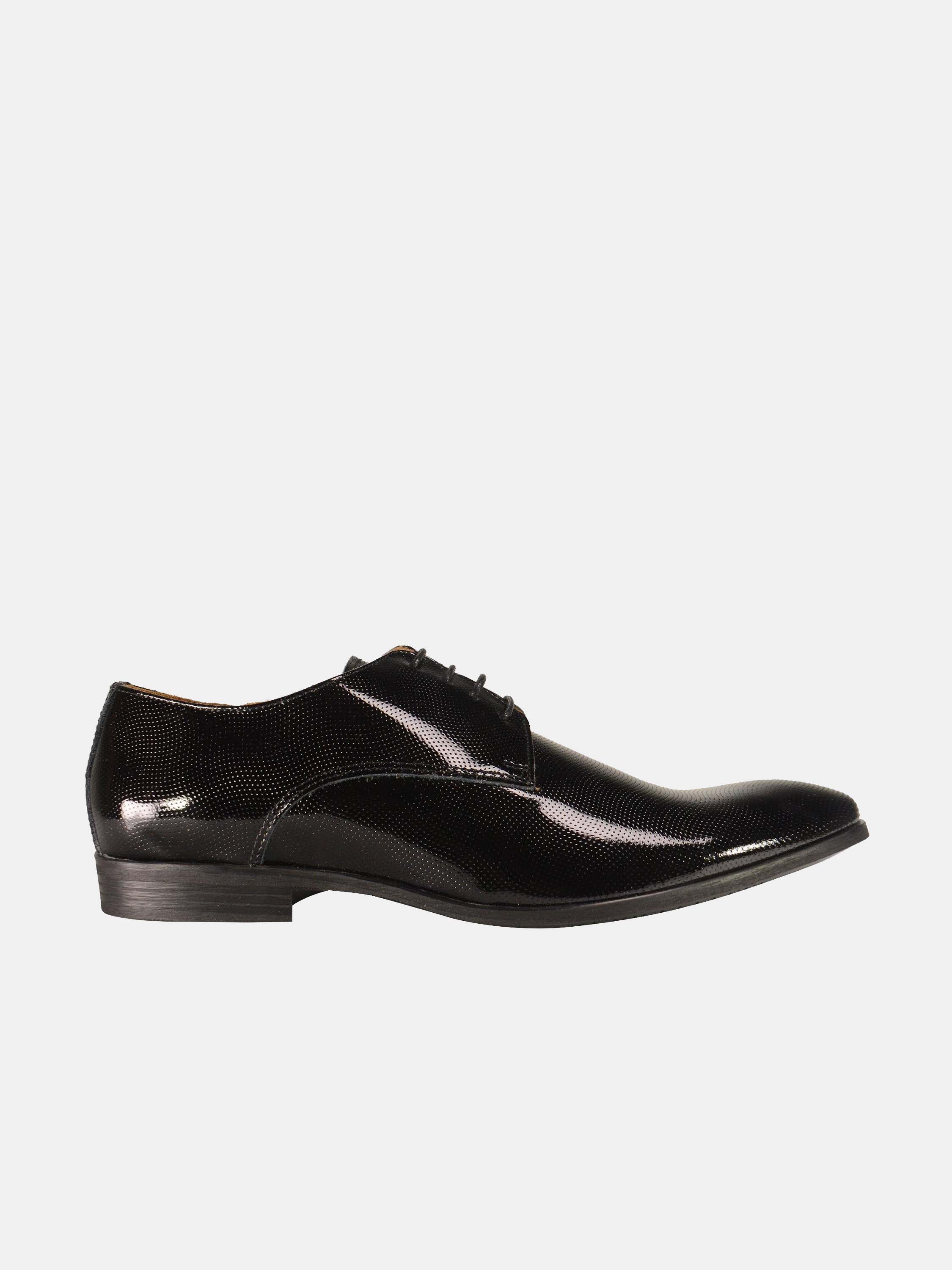 Franzini Men Formal Shoes in Black Leather #color_Black