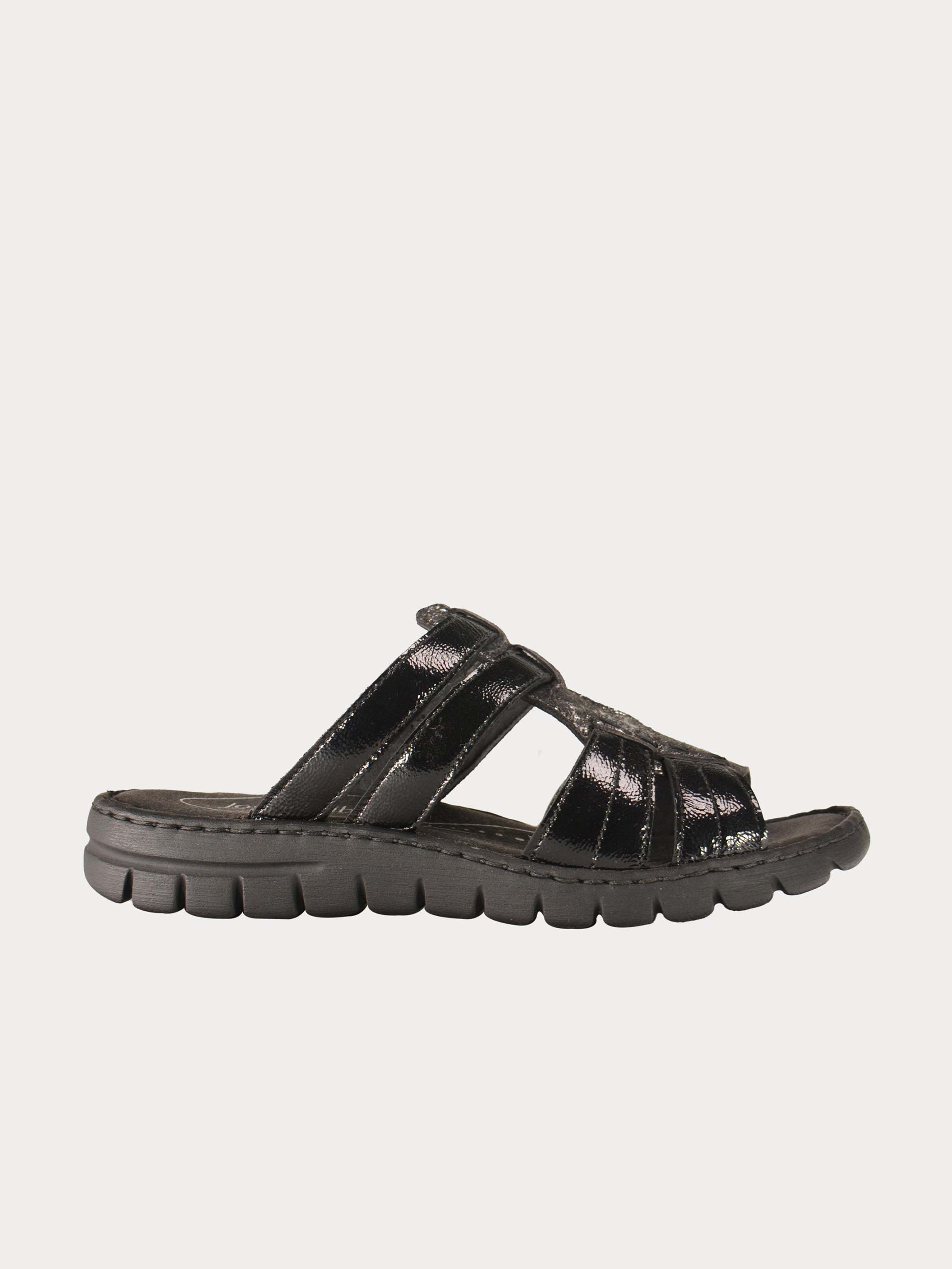 Josef Seibel Animal Print Sandals #color_Black