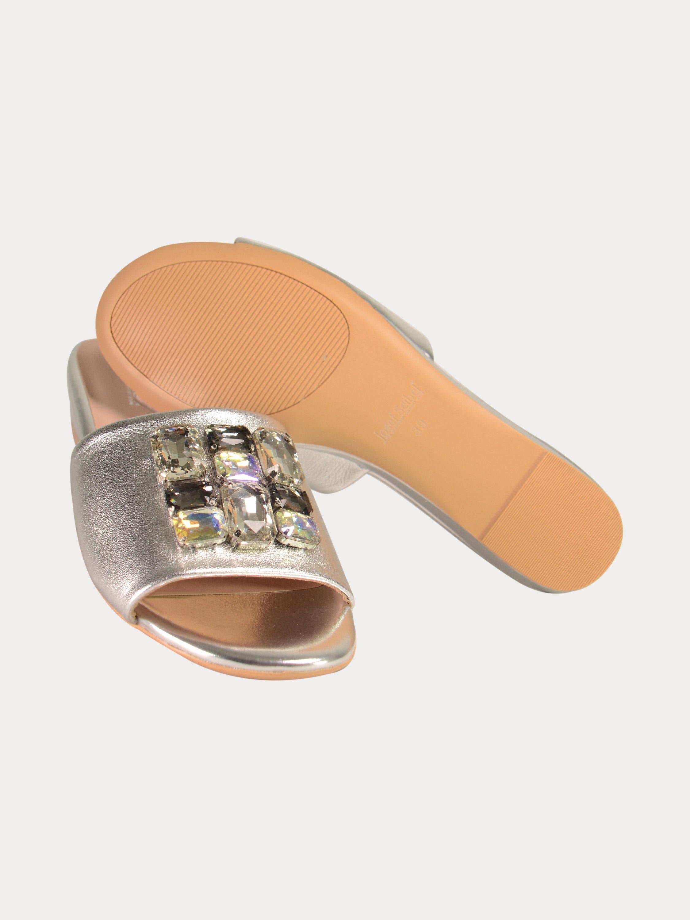 Josef Seibel Emerald Buckle Women Sandals #color_Silver