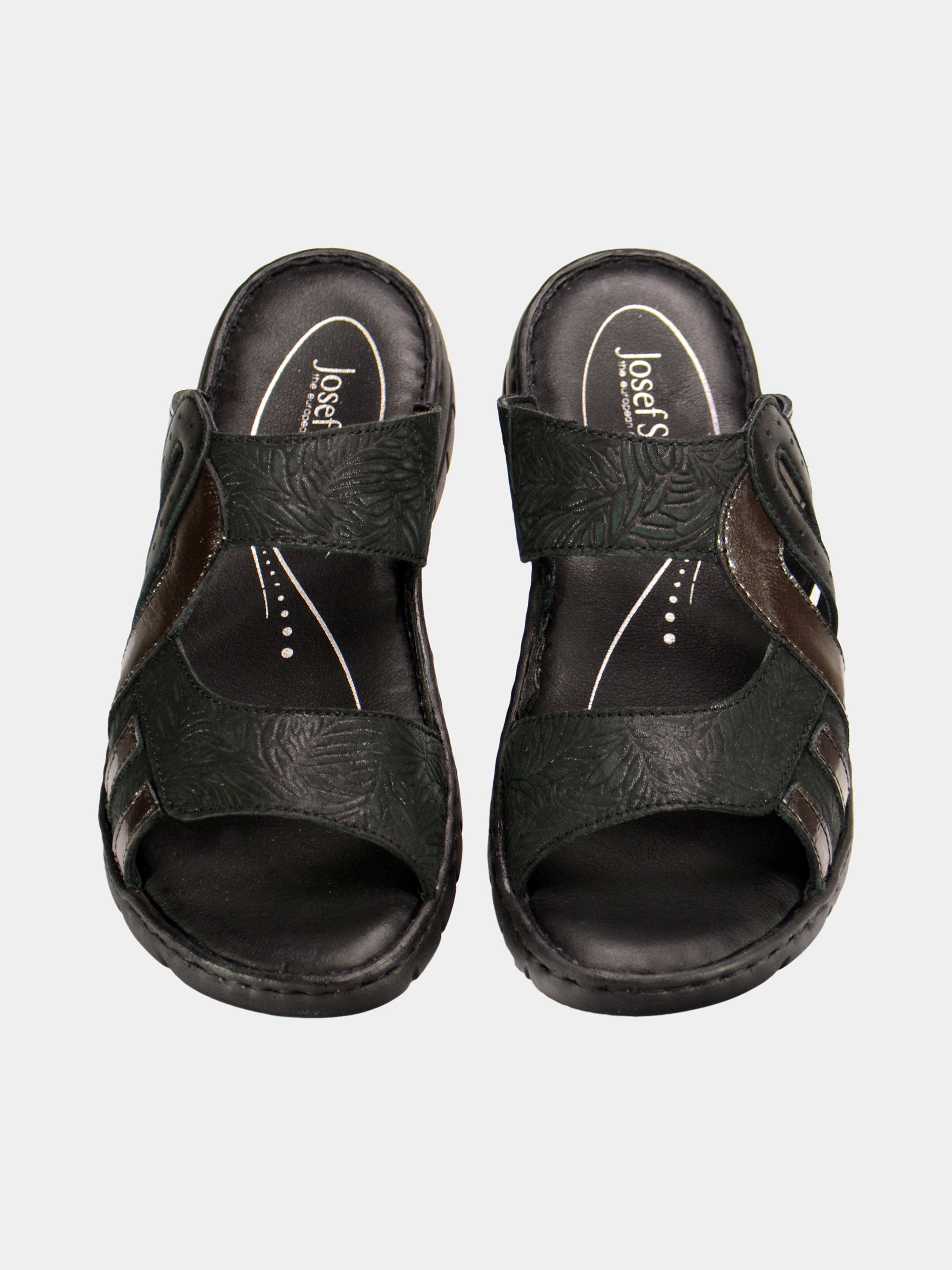 Josef Seibel Maze Slider Leather Sandals #color_Brown