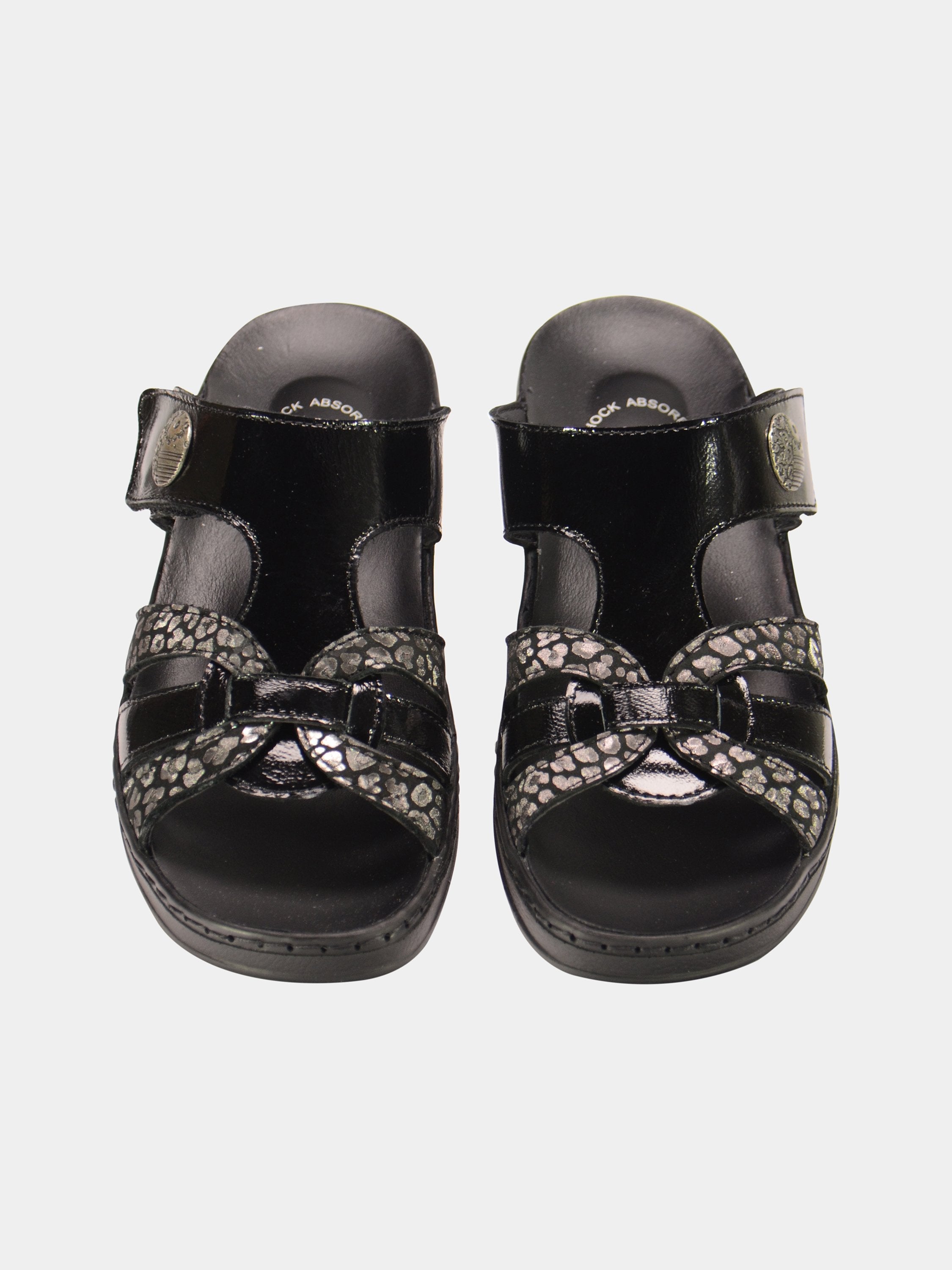 Josef Seibel Ornamental Detail Strap Sandals #color_Black