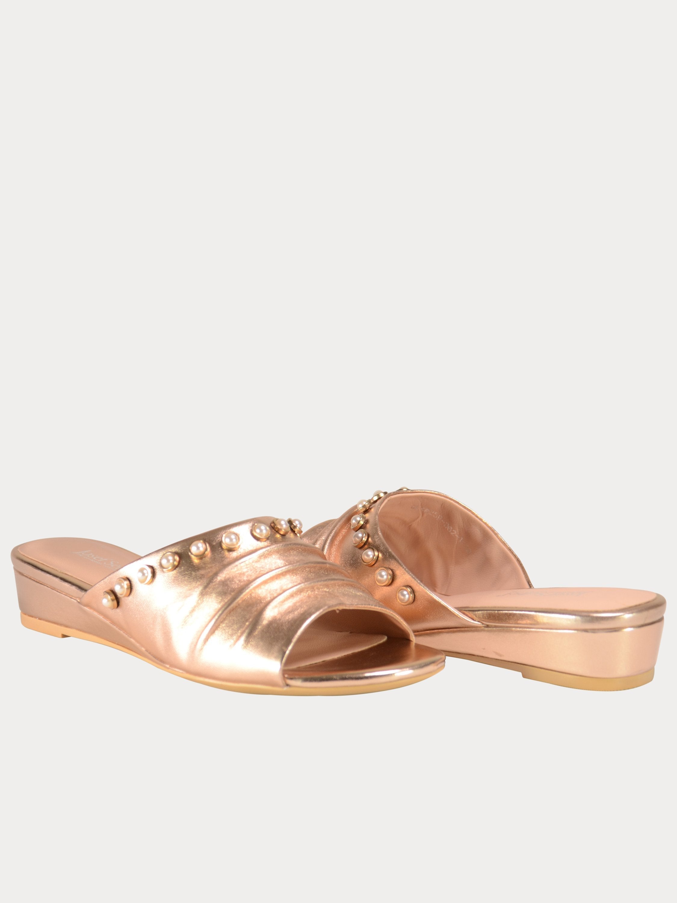Josef Seibel Pearl Studded Slider Sandals #color_Gold