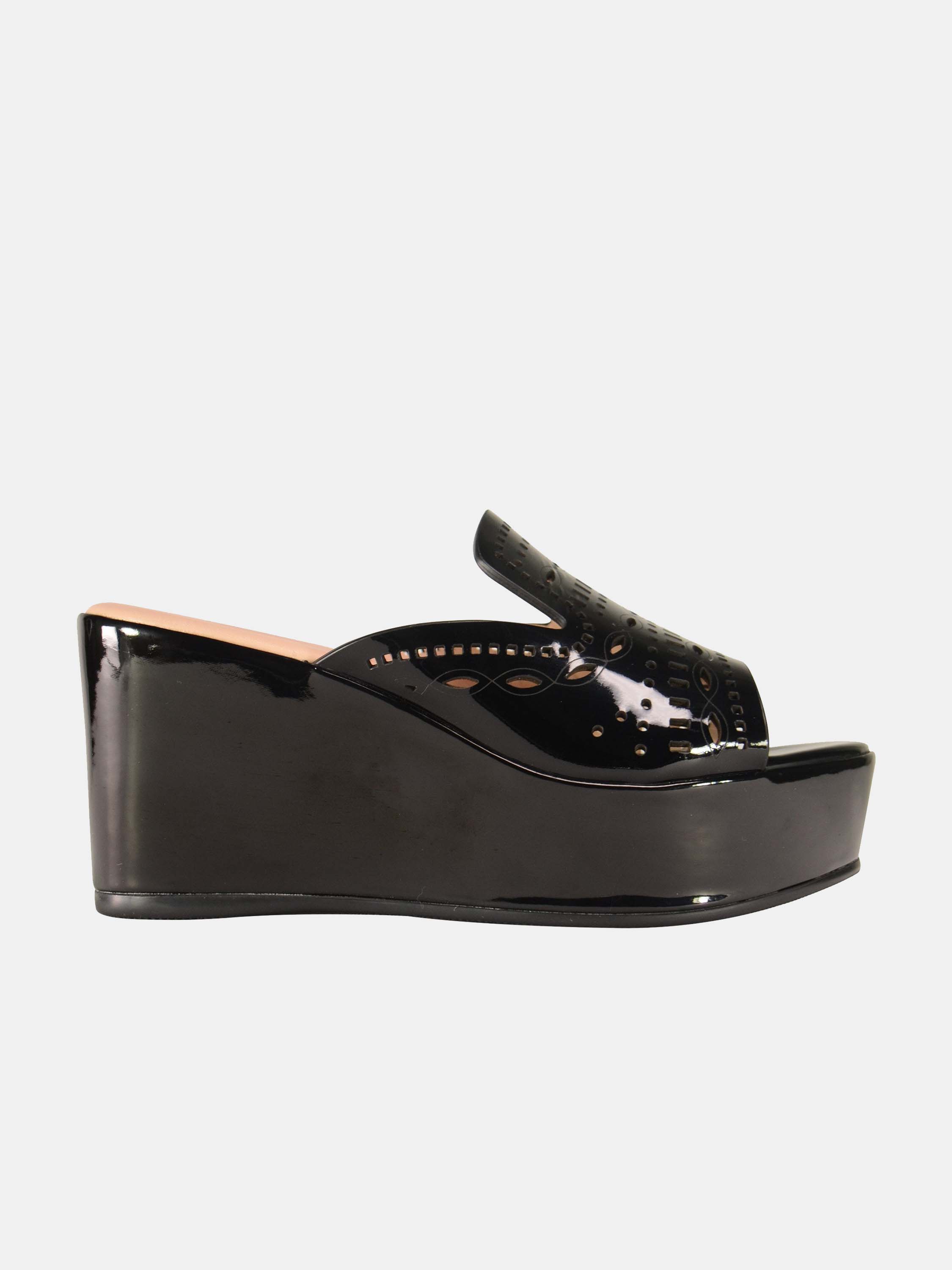 Josef Seibel Toile Platform Leather Sandals #color_Black