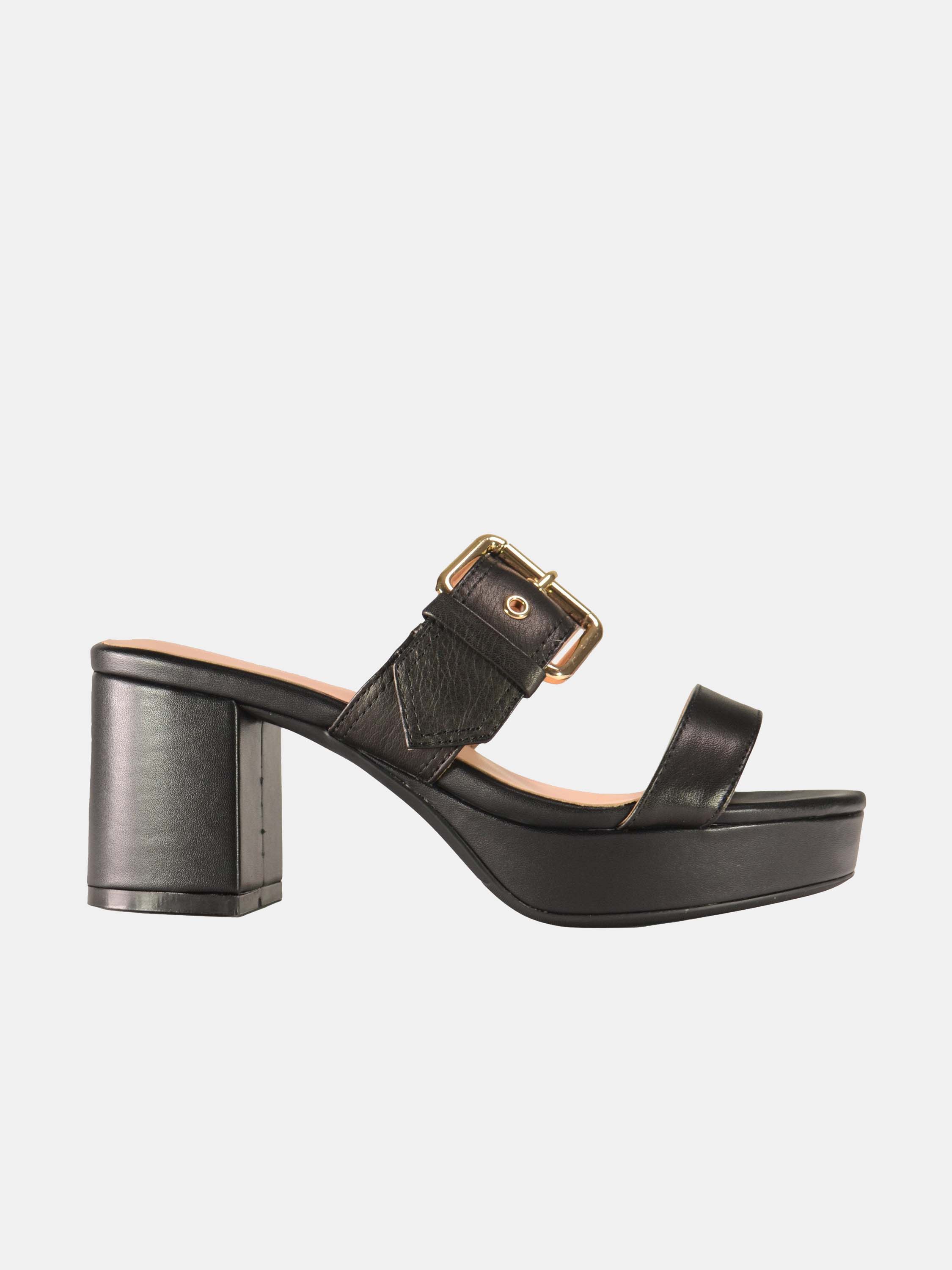 Josef Seibel Women Buckle Strap Heels #color_Black