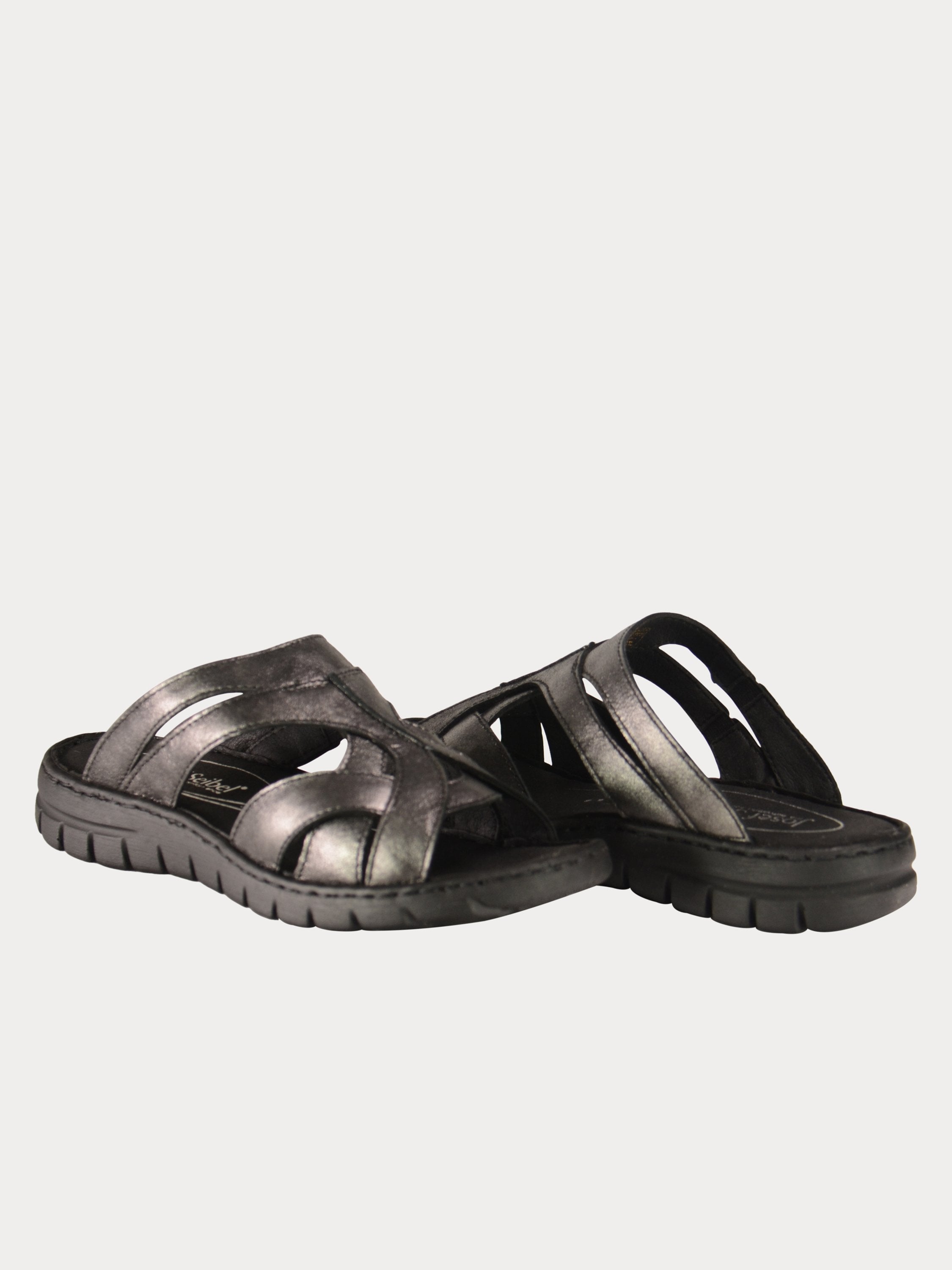 Josef Seibel Women Gray Slider Sandals #color_Gray