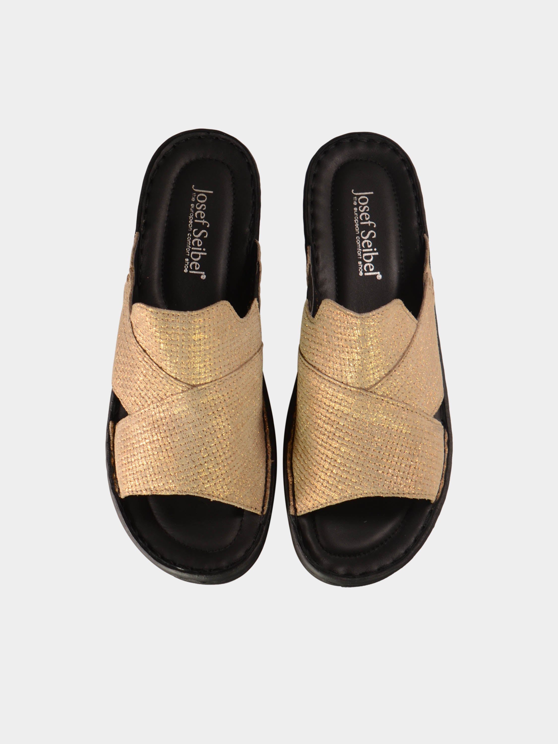 Josef Seibel Women Slider Sandals in Brown Suede #color_Brown