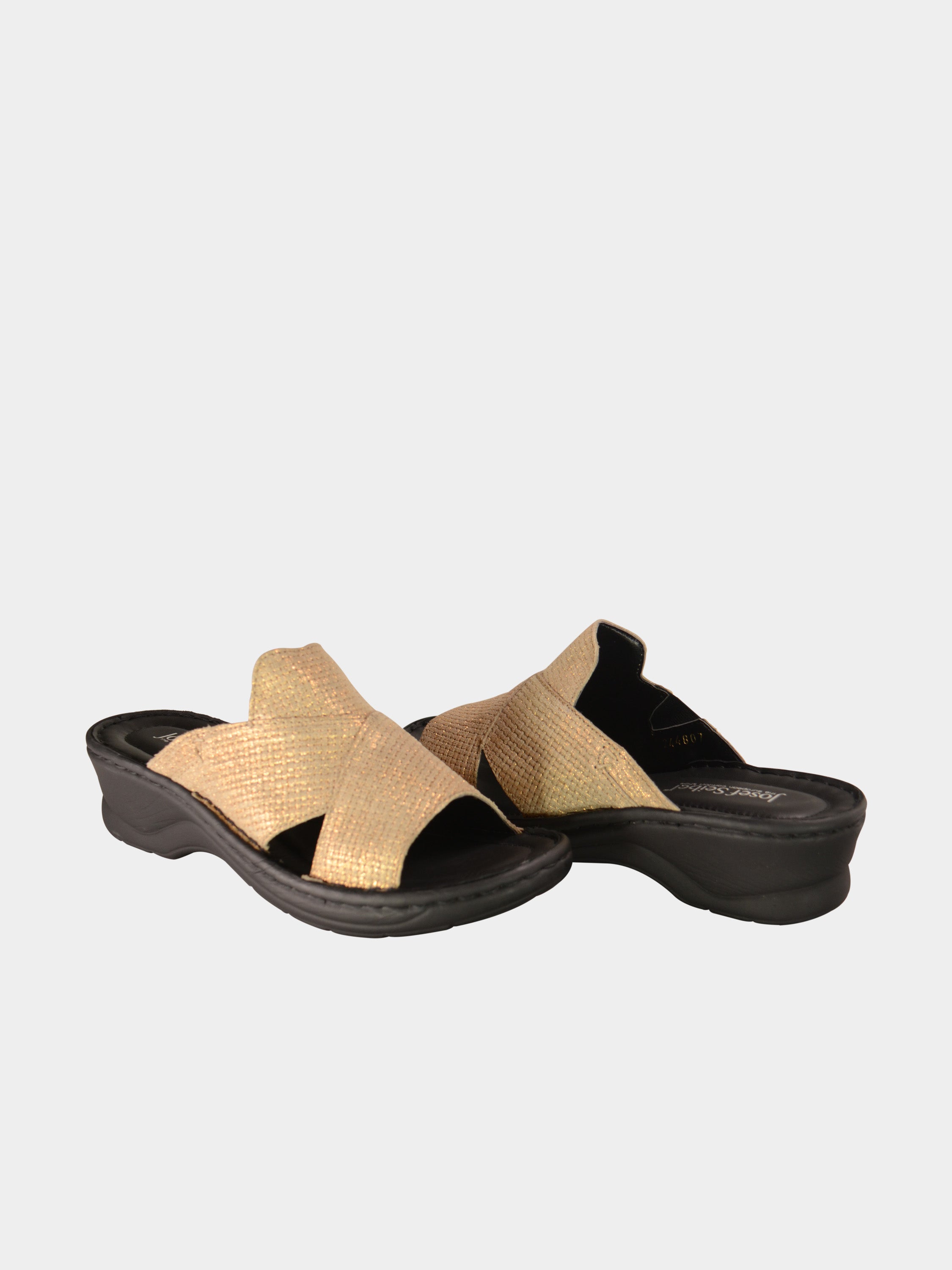 Josef Seibel Women Slider Sandals in Brown Suede #color_Brown