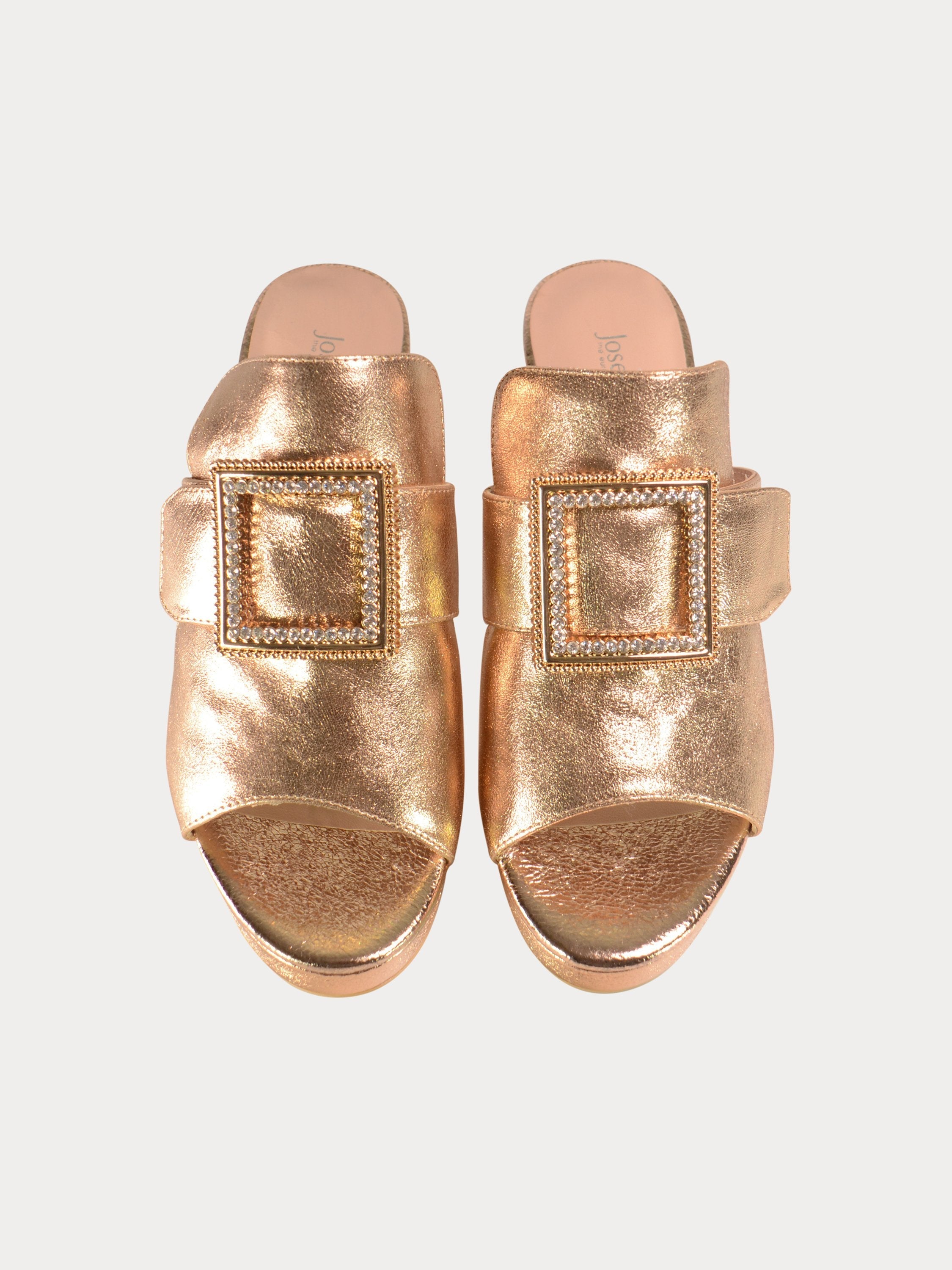 Josef Seibel Women Square Buckle Heels #color_Gold