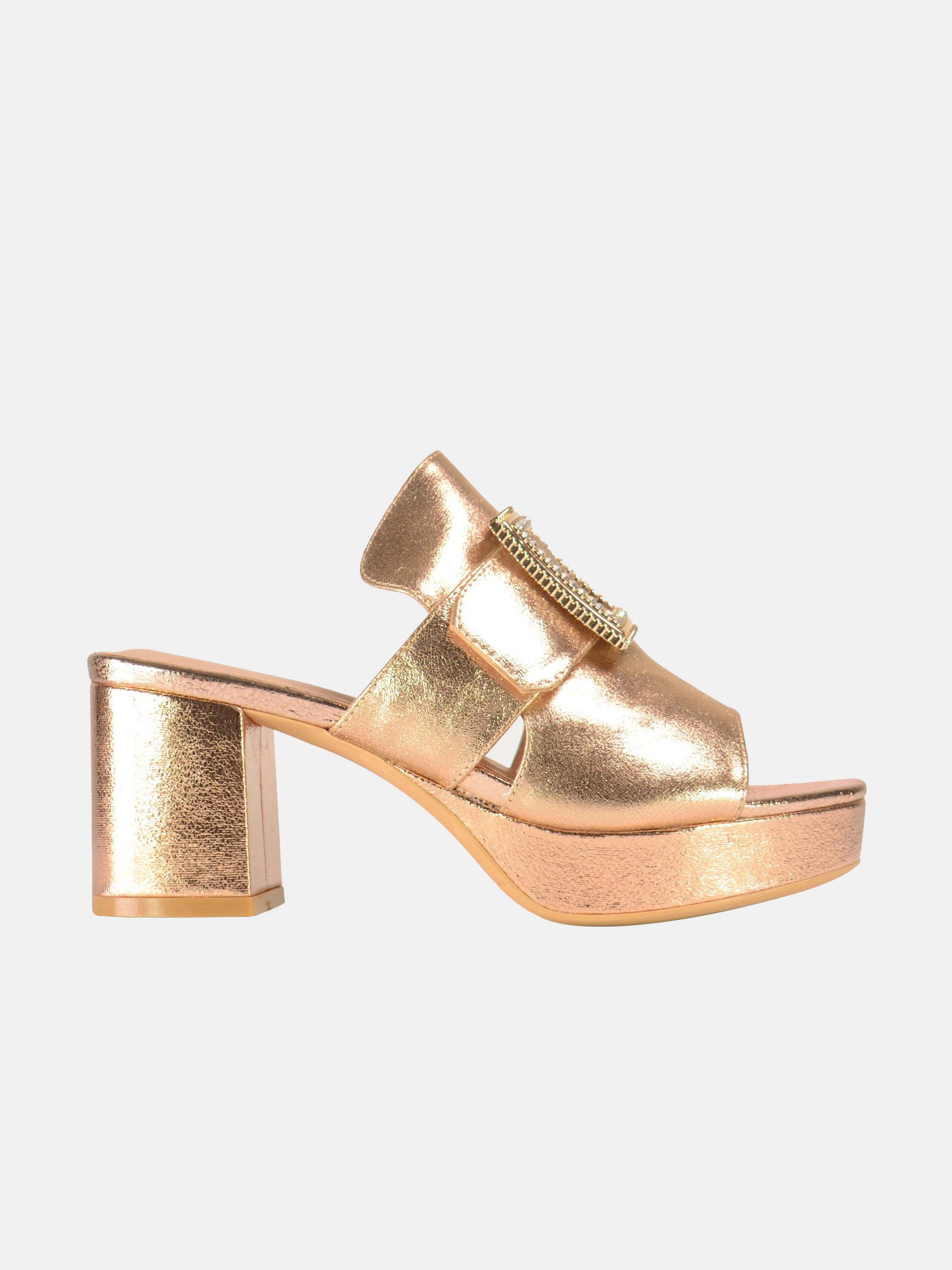 Josef Seibel Women Square Buckle Heels #color_Gold