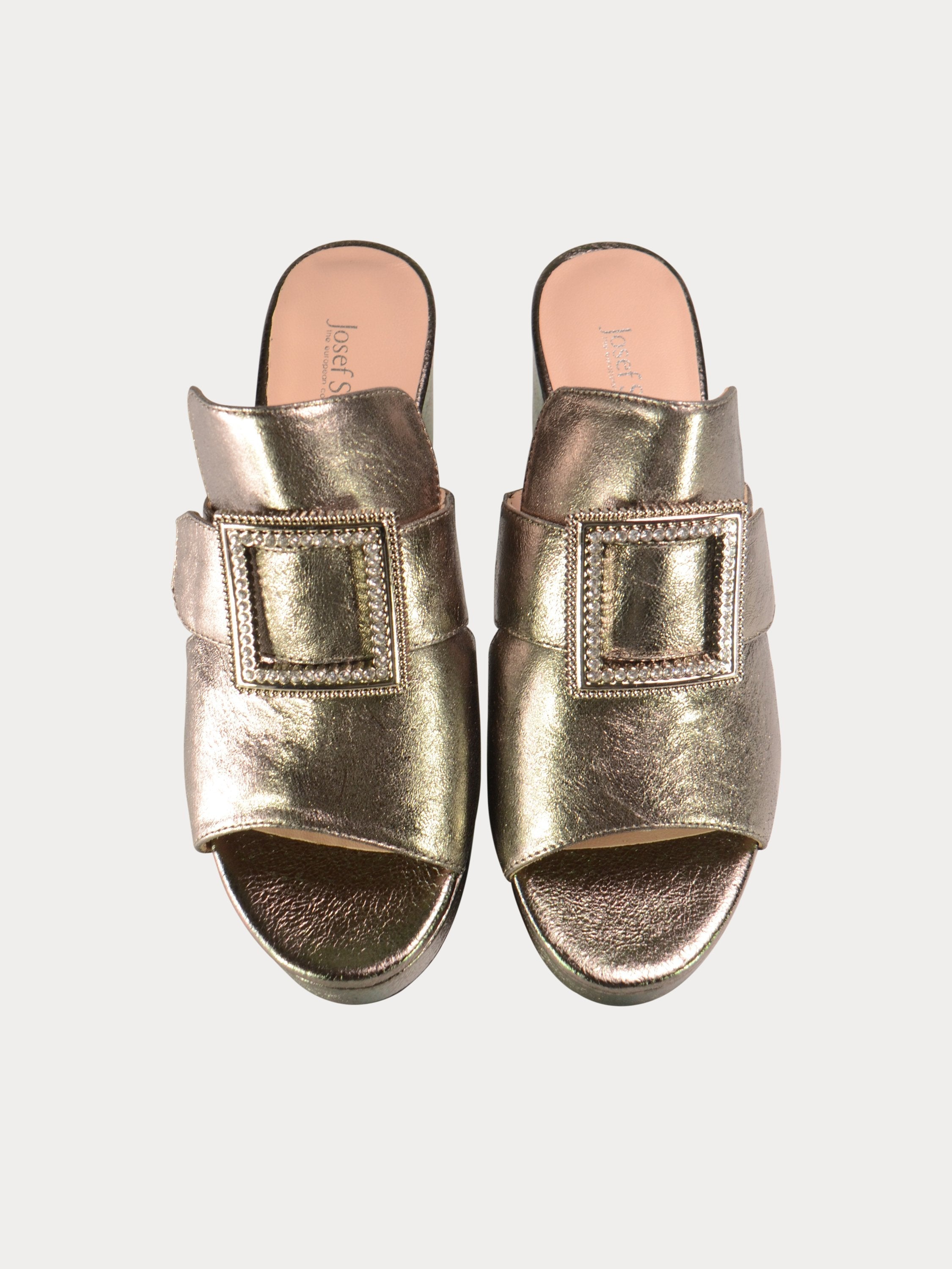 Josef Seibel Women Square Buckle Heels #color_Grey