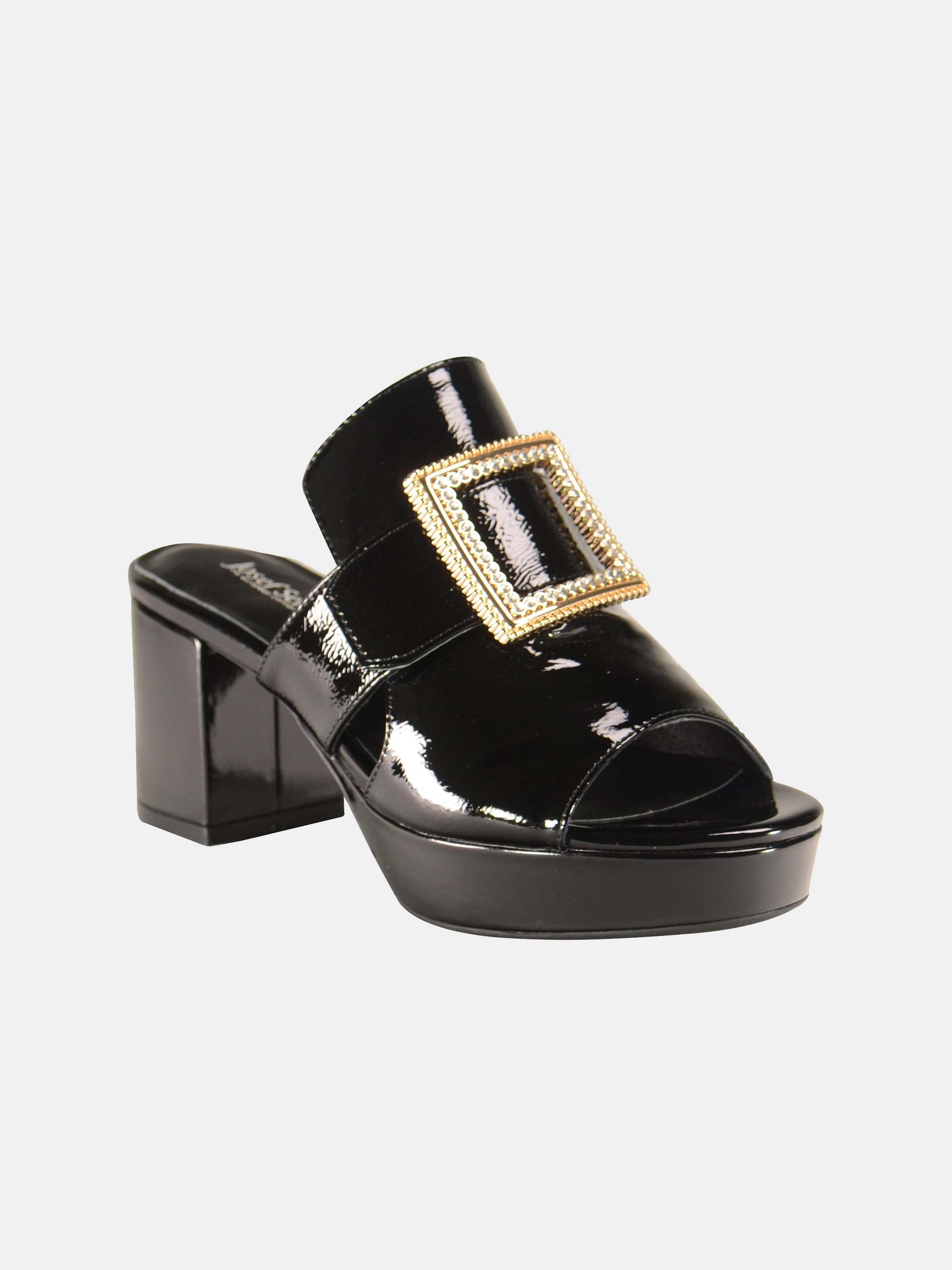 Josef Seibel Women Square Buckle Heels #color_Black