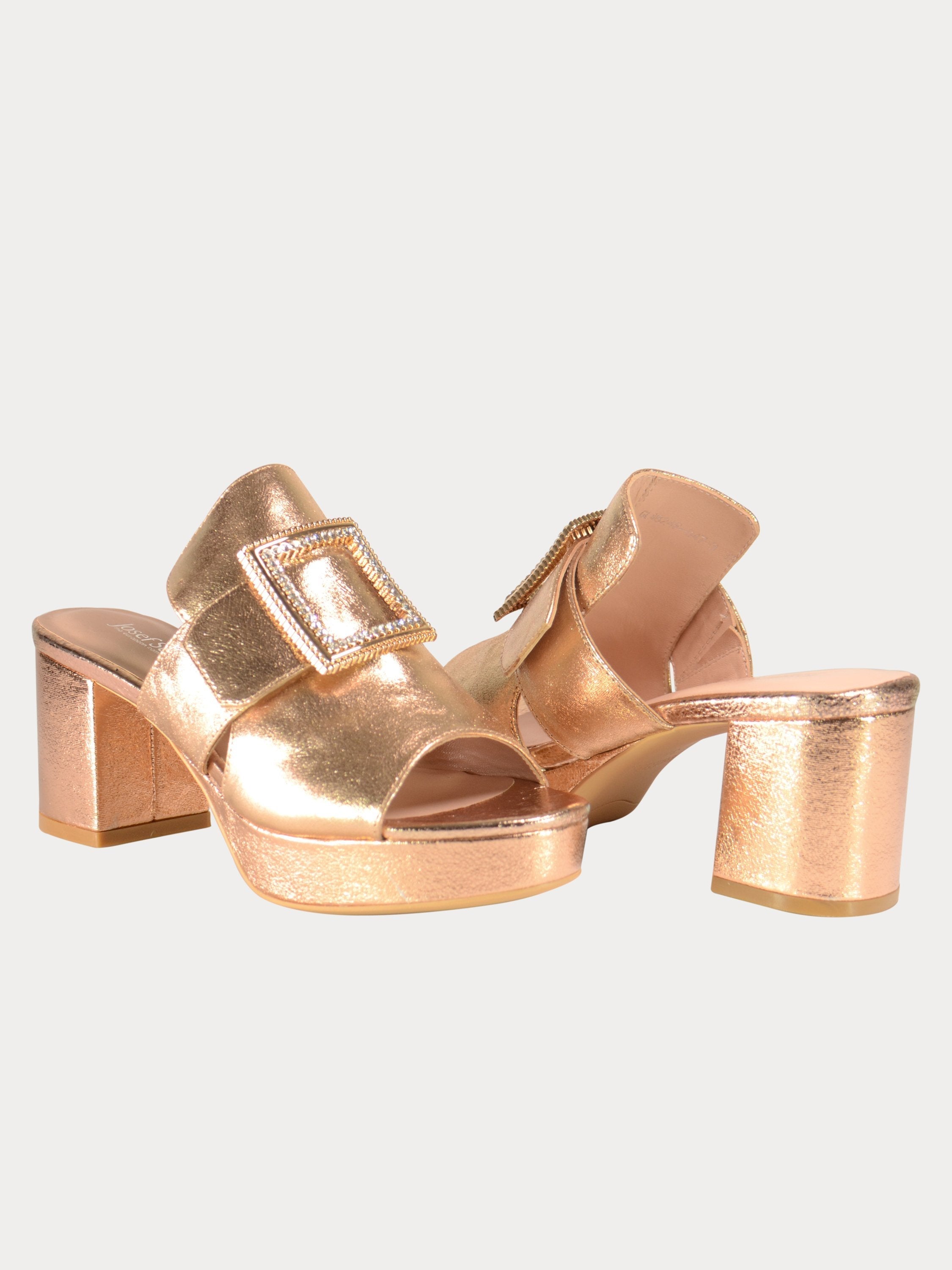 Josef Seibel Women Square Buckle Heels #color_Gold