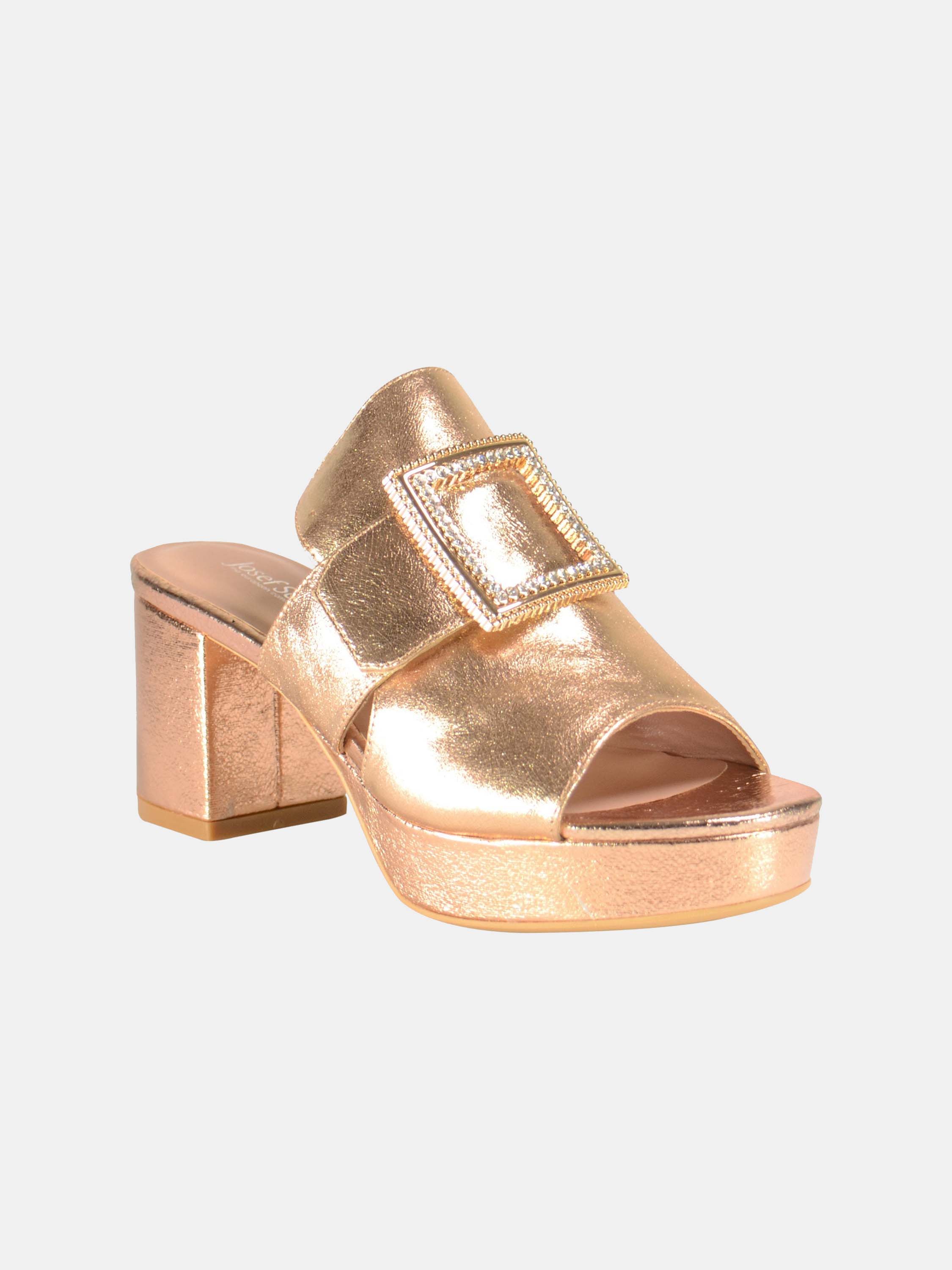 Josef Seibel Women Square Buckle Heels #color_Gold