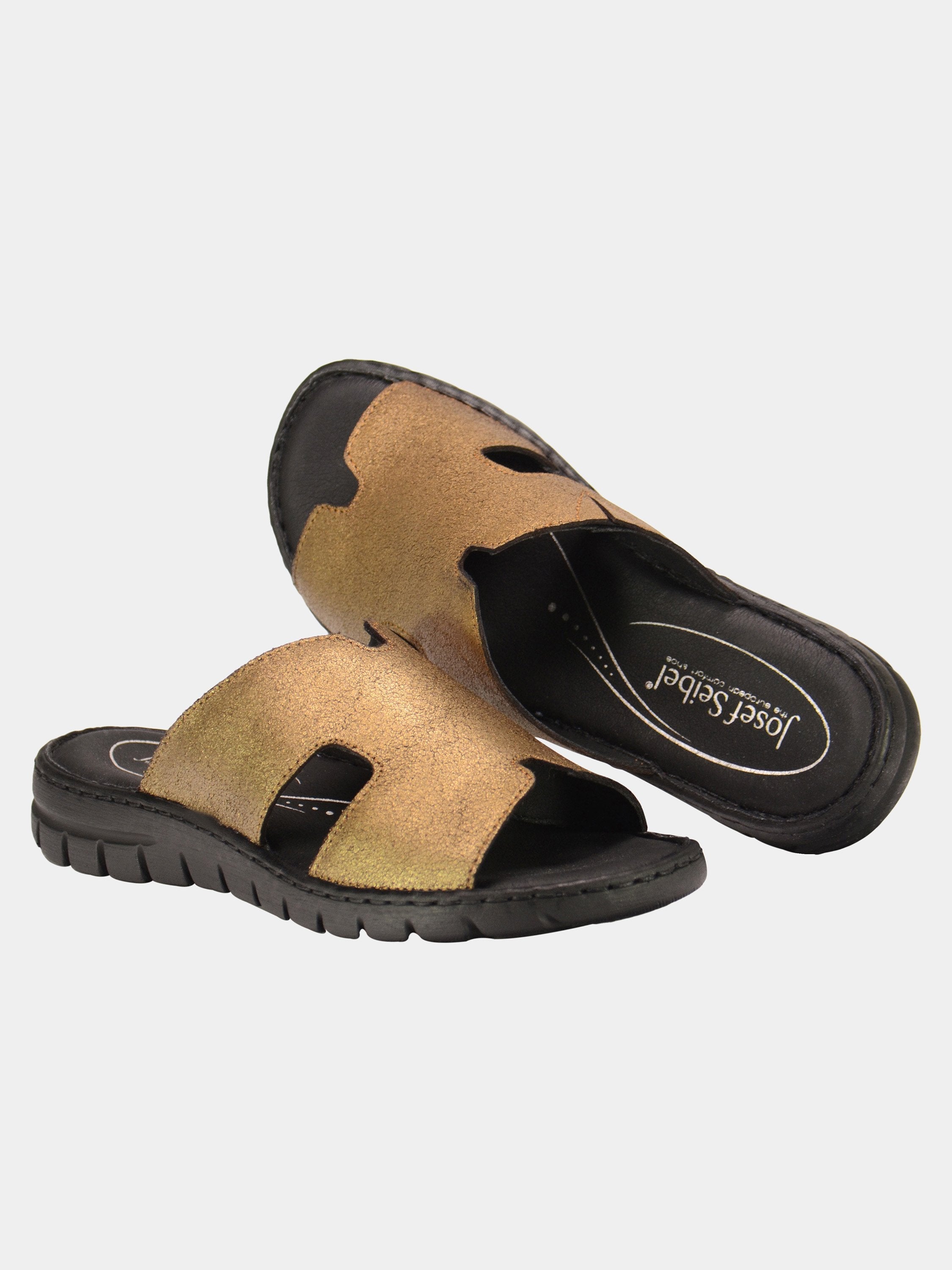 Josef Seibel Women's Classic Slider Sandals #color_Gold