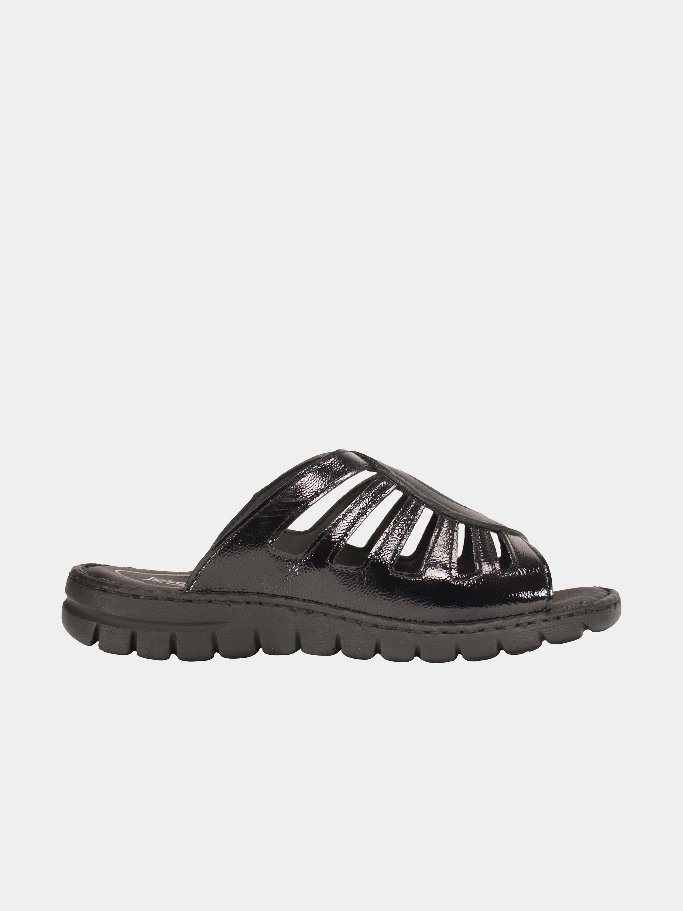 Josef Seibel Women's Coiled Slider Sandals #color_Black