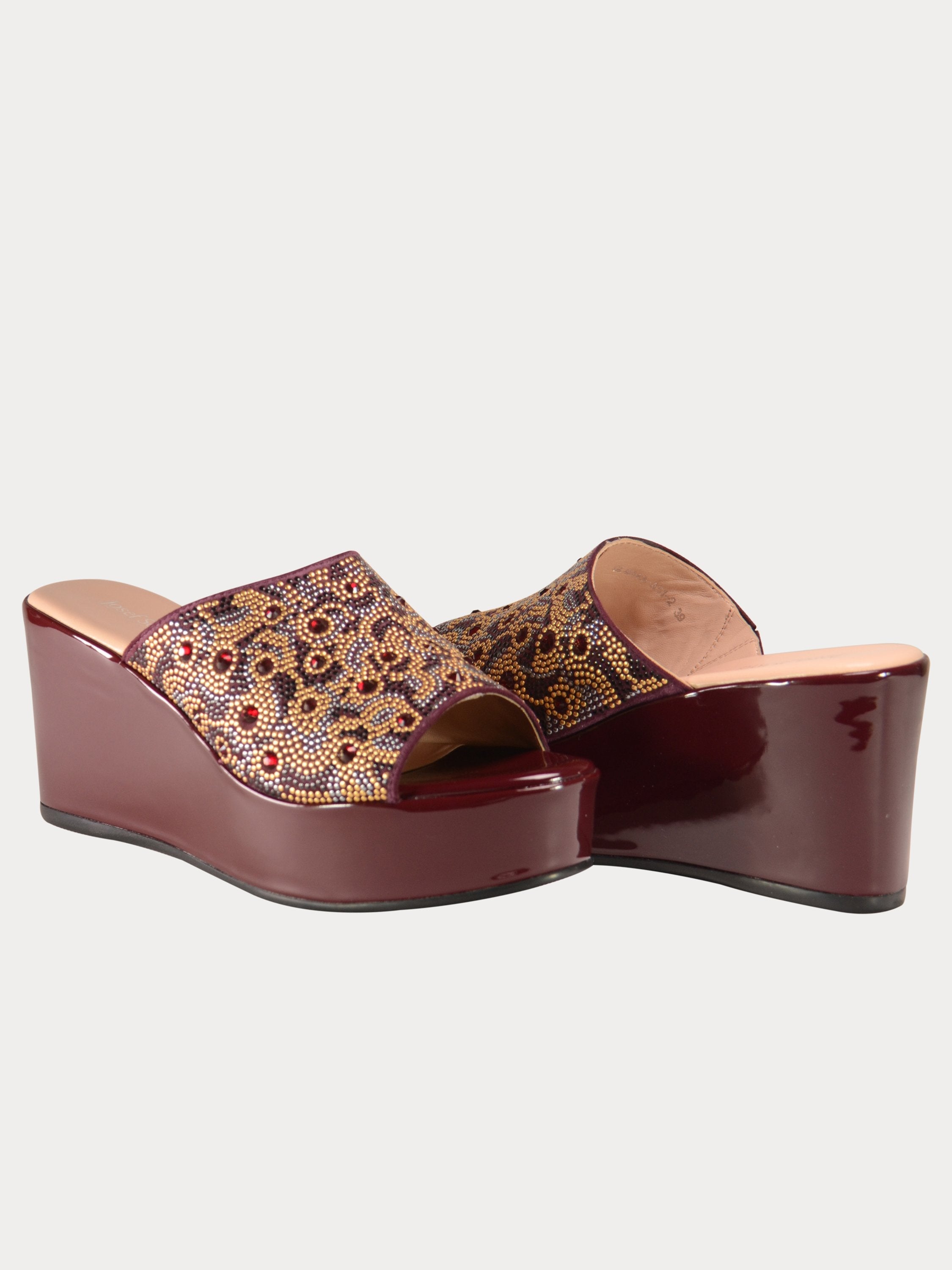 Josef Seibel Women's Platform Suede Sandals #color_Brown