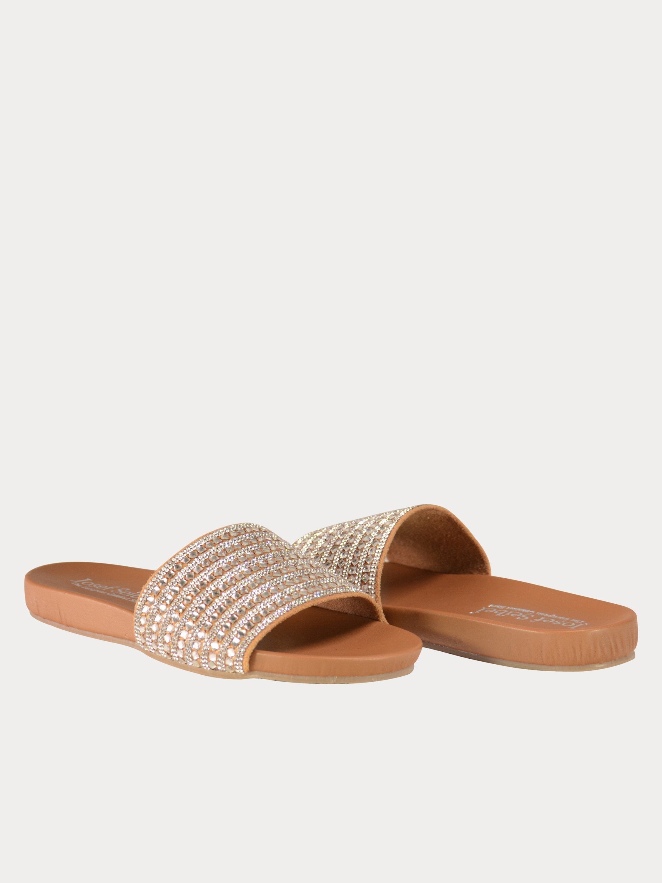 Josef Seibel Women's Studded Flat Sandals #color_Brown
