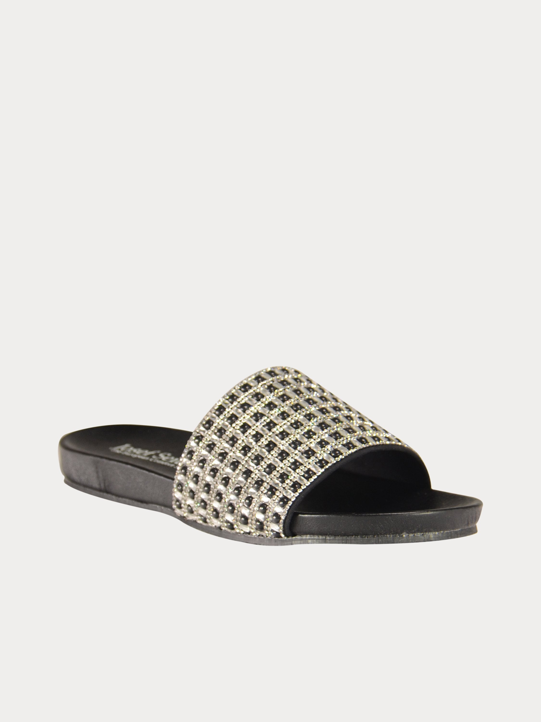 Josef Seibel Women's Studded Flat Sandals #color_Black
