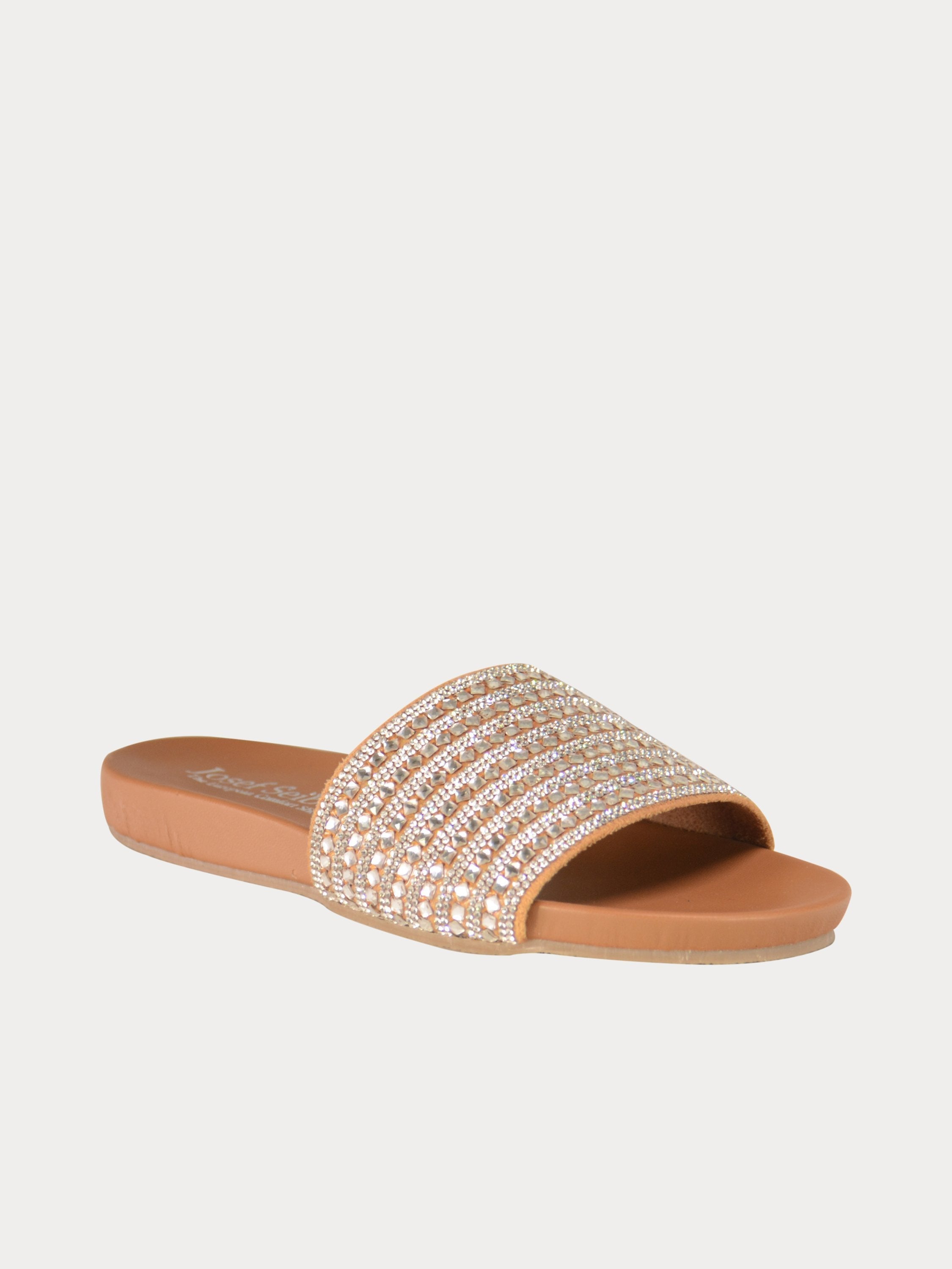 Josef Seibel Women's Studded Flat Sandals #color_Brown