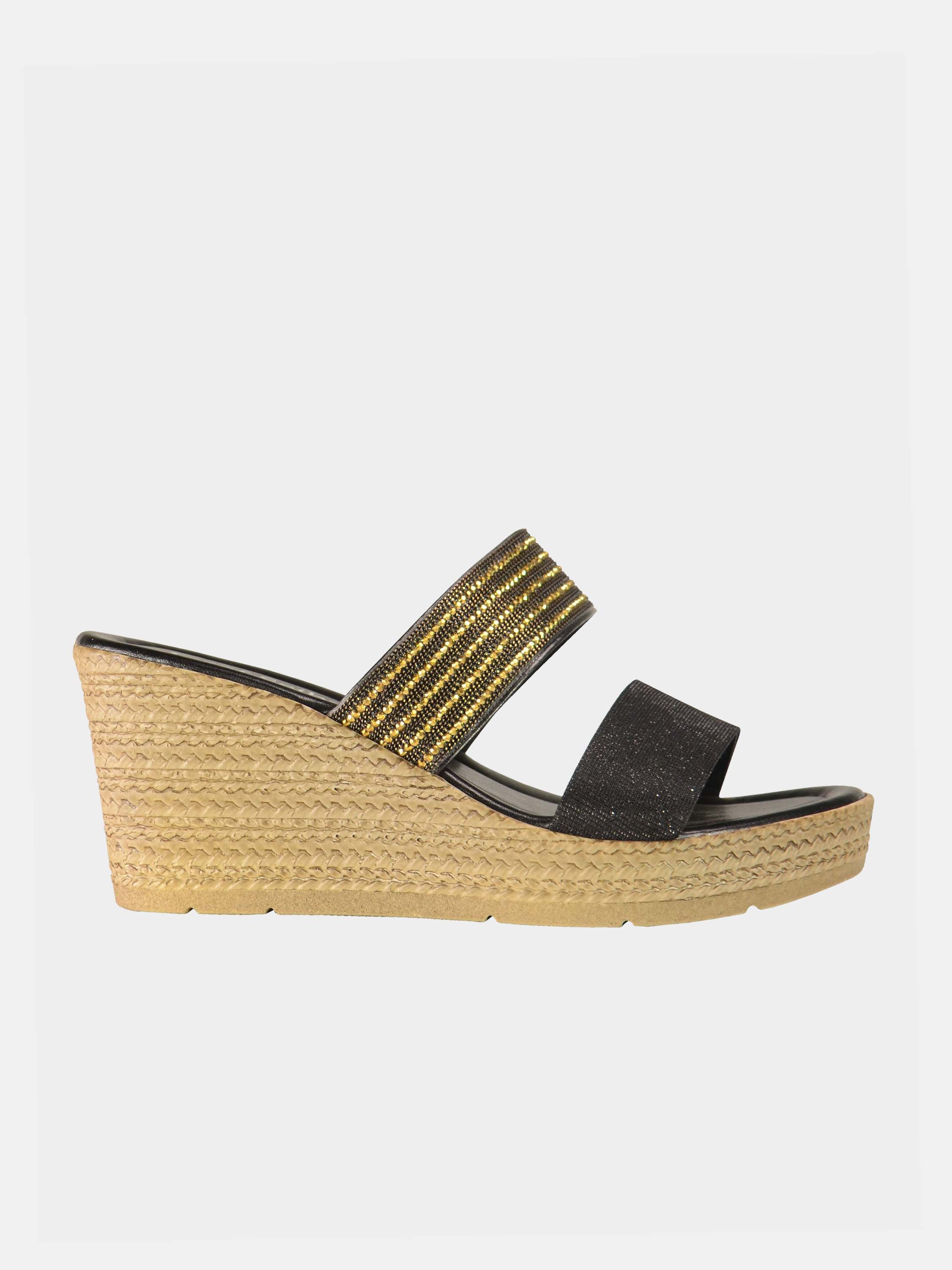 Josef Seibel Women's Wedge Espadrilles #color_Black